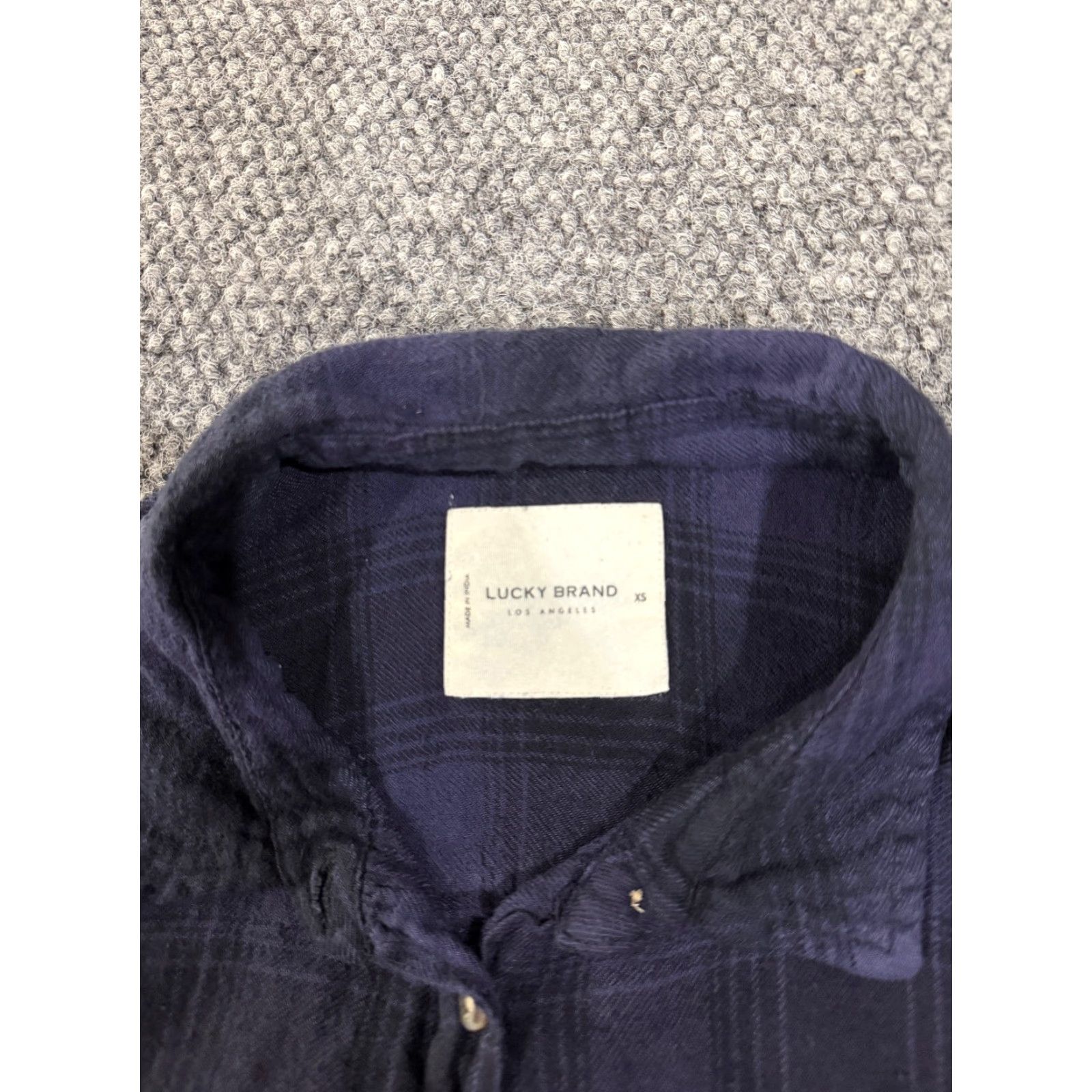 Lucky Brand Lucky Brand Button-Up Shirt Womens XS Blue Plaid Long Sleeve Casual Lightweight Shirt Womens XS Blue Plaid Long Sleeve Casual Lightweight Size XS / US 0-2 / IT 36-38 - 5 Thumbnail