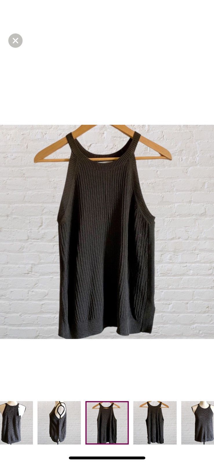 Other DARK GRAY CABLE KNIT SLEEVELESS TANK TOP Size L / US 10 / IT 46 - 6 Thumbnail