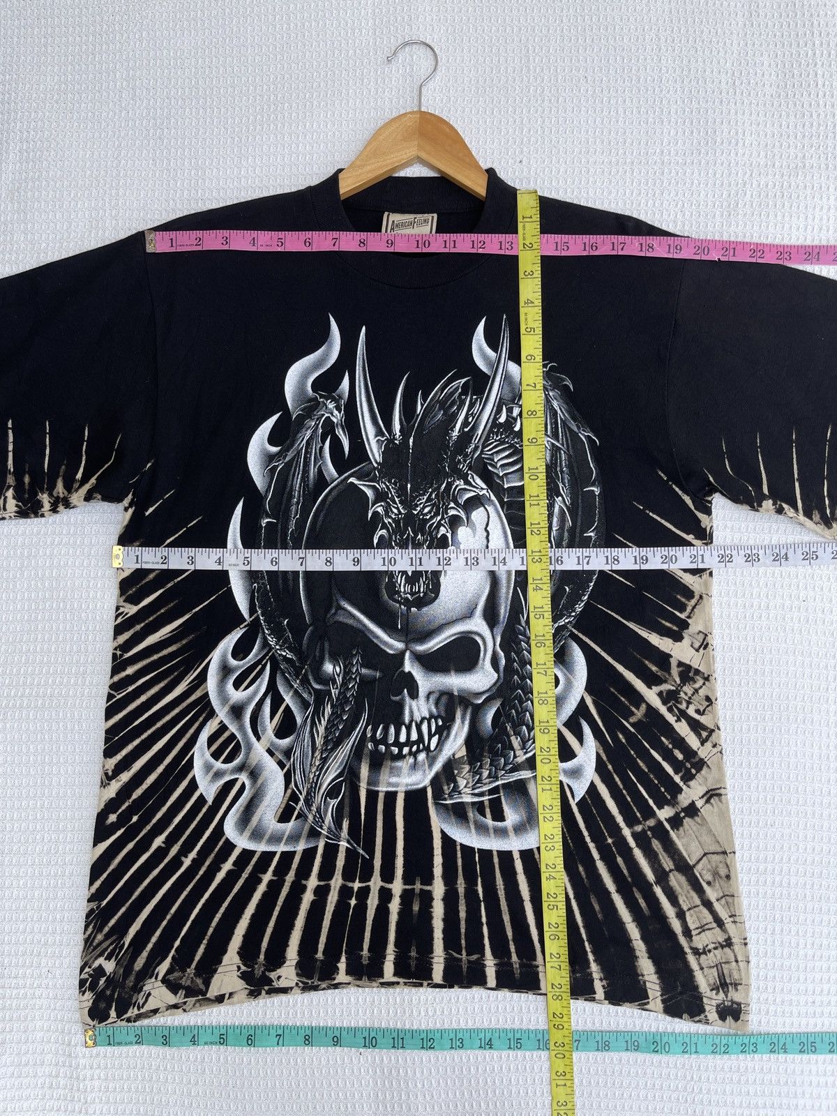 Japanese Brand Rare🔥Vintage AMERICAN FEELING Dragon Skull Tee Size US L / EU 52-54 / 3 - 11 Thumbnail