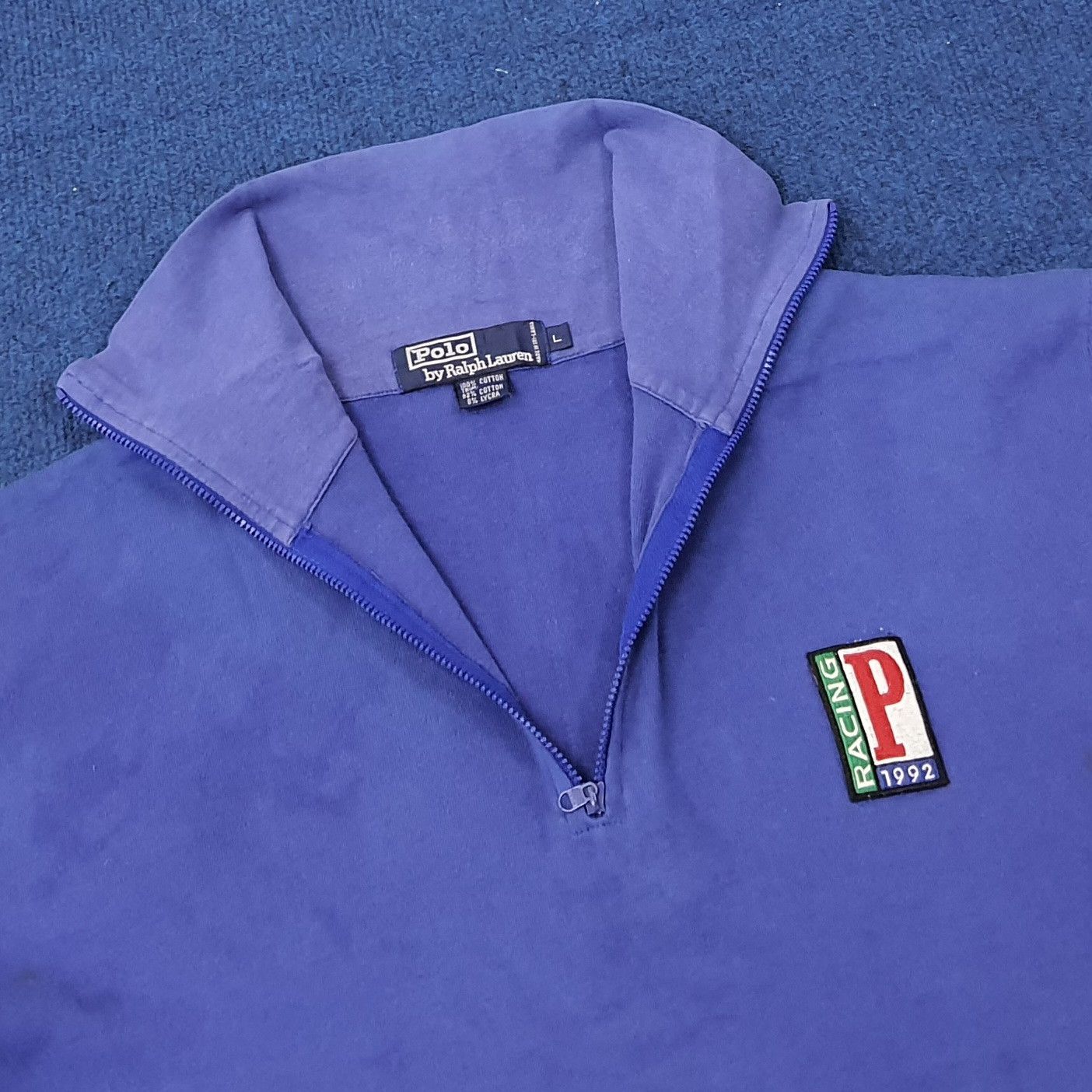Polo Ralph Lauren Vintage POLO Ralph Lauren Racing Half Zipper C250N21 Size US L / EU 52-54 / 3 - 5 Thumbnail