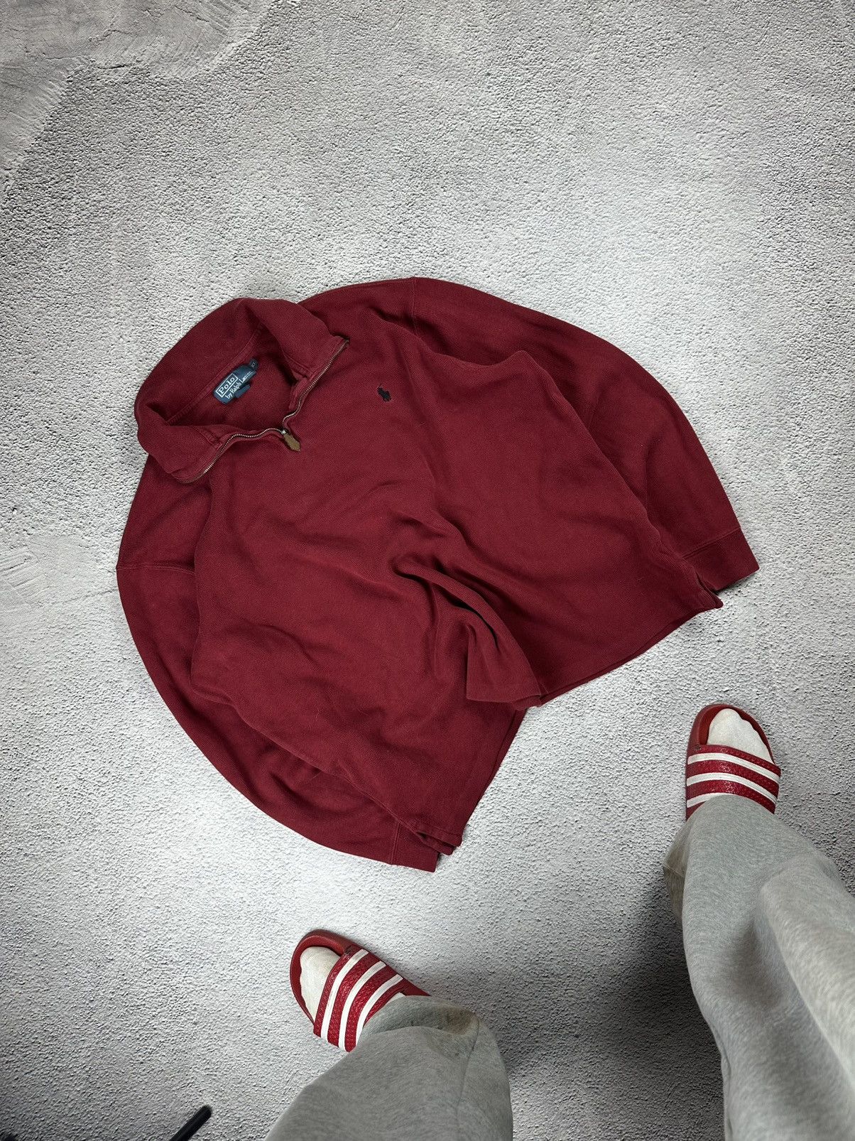 Vintage Polo by Ralph Lauren 1/4 Zip Hoodie Knitwear Sweater