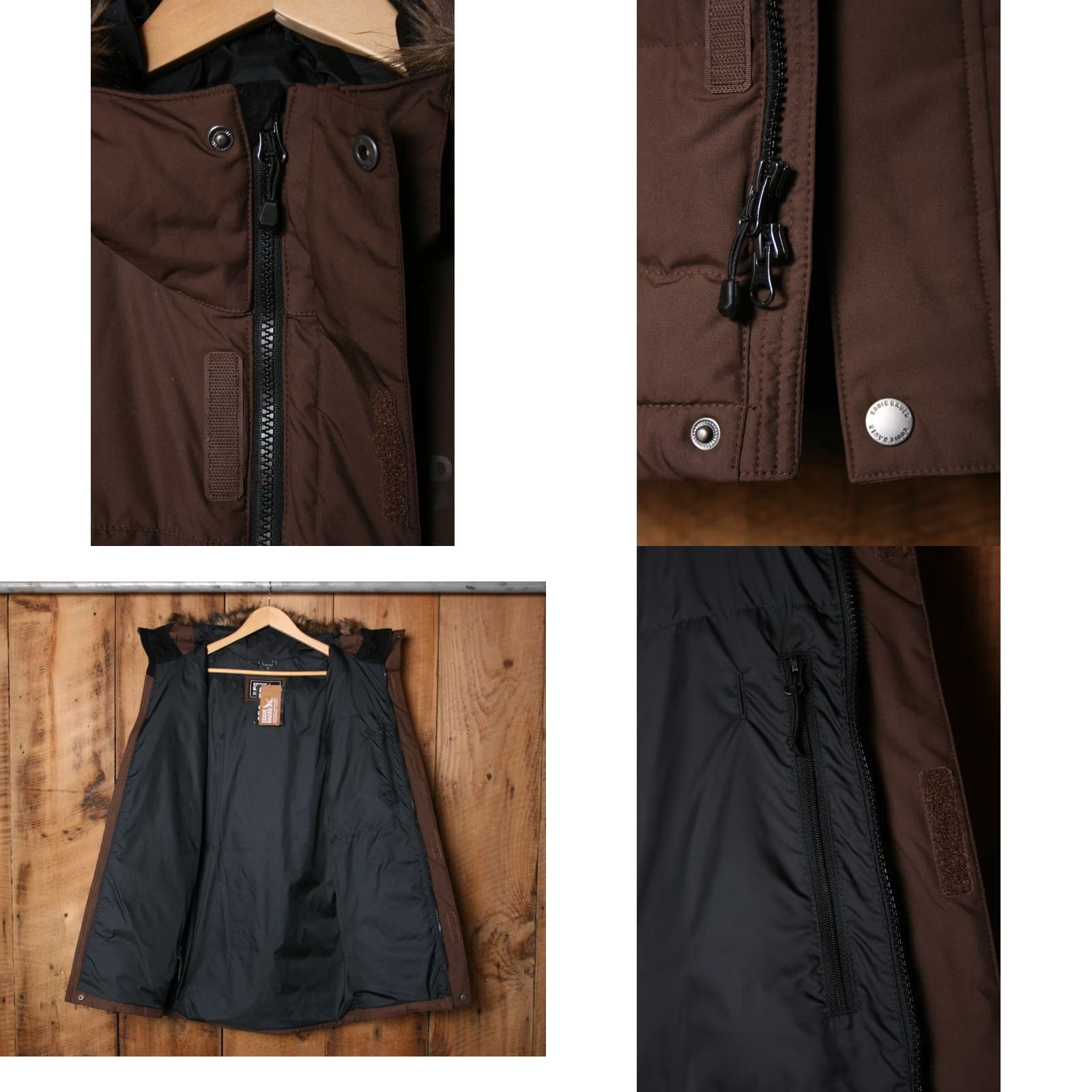Eddie Bauer VINTAGE Eddie Bauer Boundary Pass Brown 650 Down Puffer Hooded Parka Men's LT Size Brown Down Parka with Detachable Fur Hood Trim Mens Size US L / EU 52-54 / 3 - 8 Thumbnail
