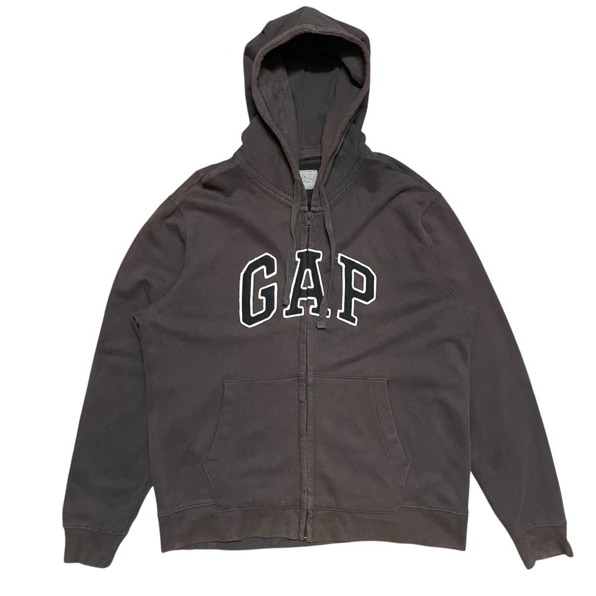 Gap × Vintage Gap Big Logo Sunfaded Fullzip Hoodie Size US XL / EU 56 / 4 - 1 Thumbnail