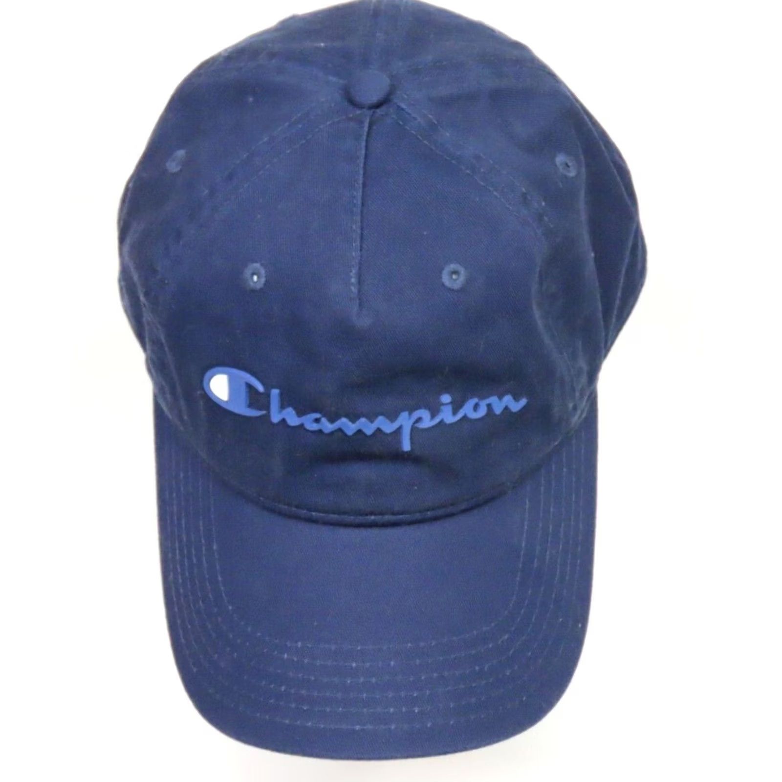 Champion Champion Hat Cap Strap Back Navy Blue Spell Out Logo Adjustable Trucker Mens One Size Blue Logo Size ONE SIZE - 3 Thumbnail