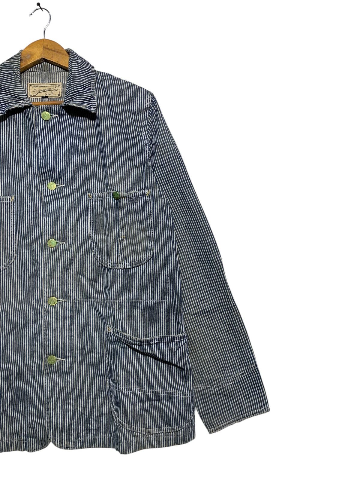 Schott RARE SCHOTT PERFECTO HICKORY STRIPES JACKETS Size US M / EU 48-50 / 2 - 3 Thumbnail
