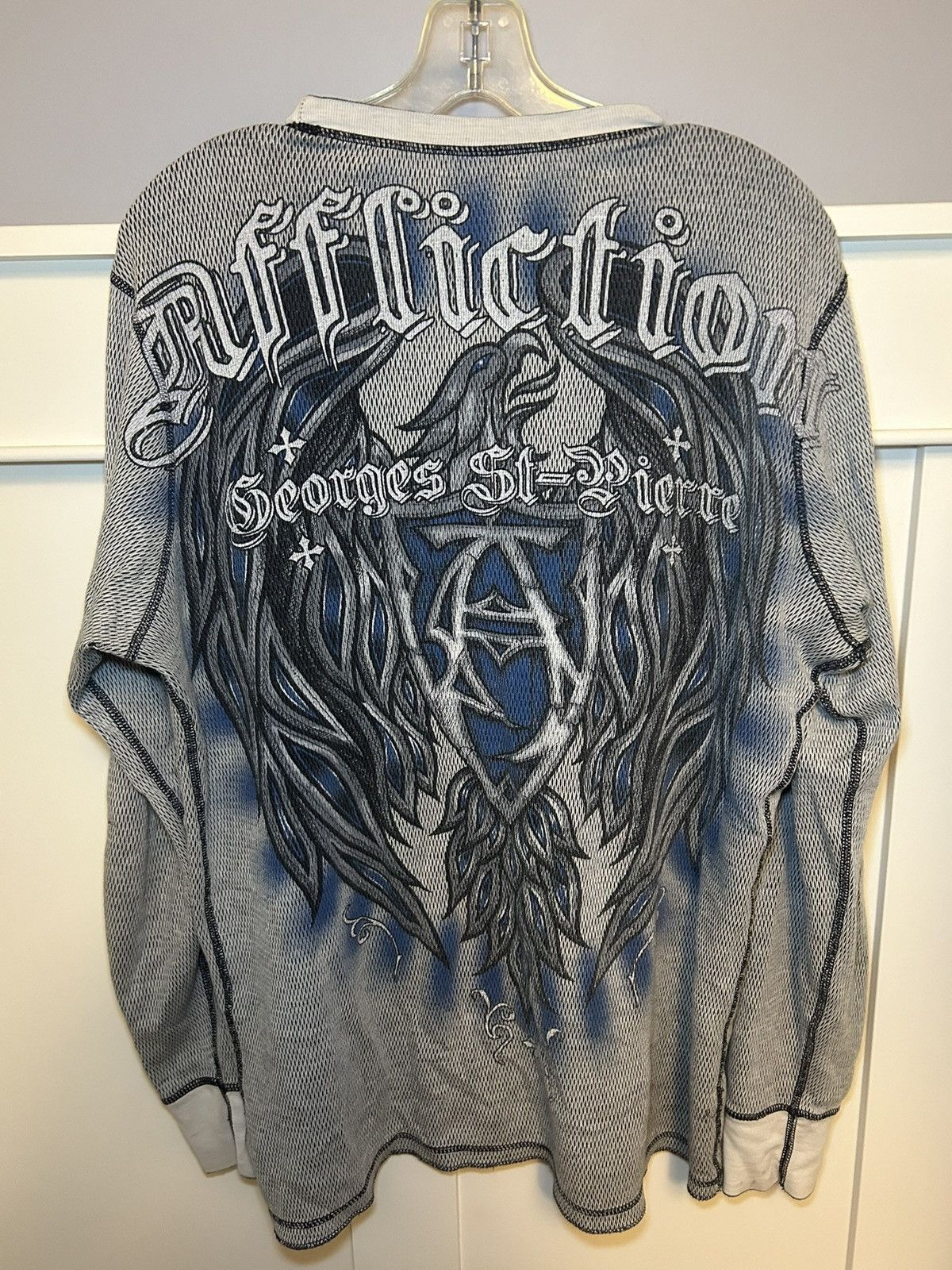 Affliction Rare Affliction George St-Peirre Reversible vintage thermal Size US XL / EU 56 / 4 - 2 Thumbnail
