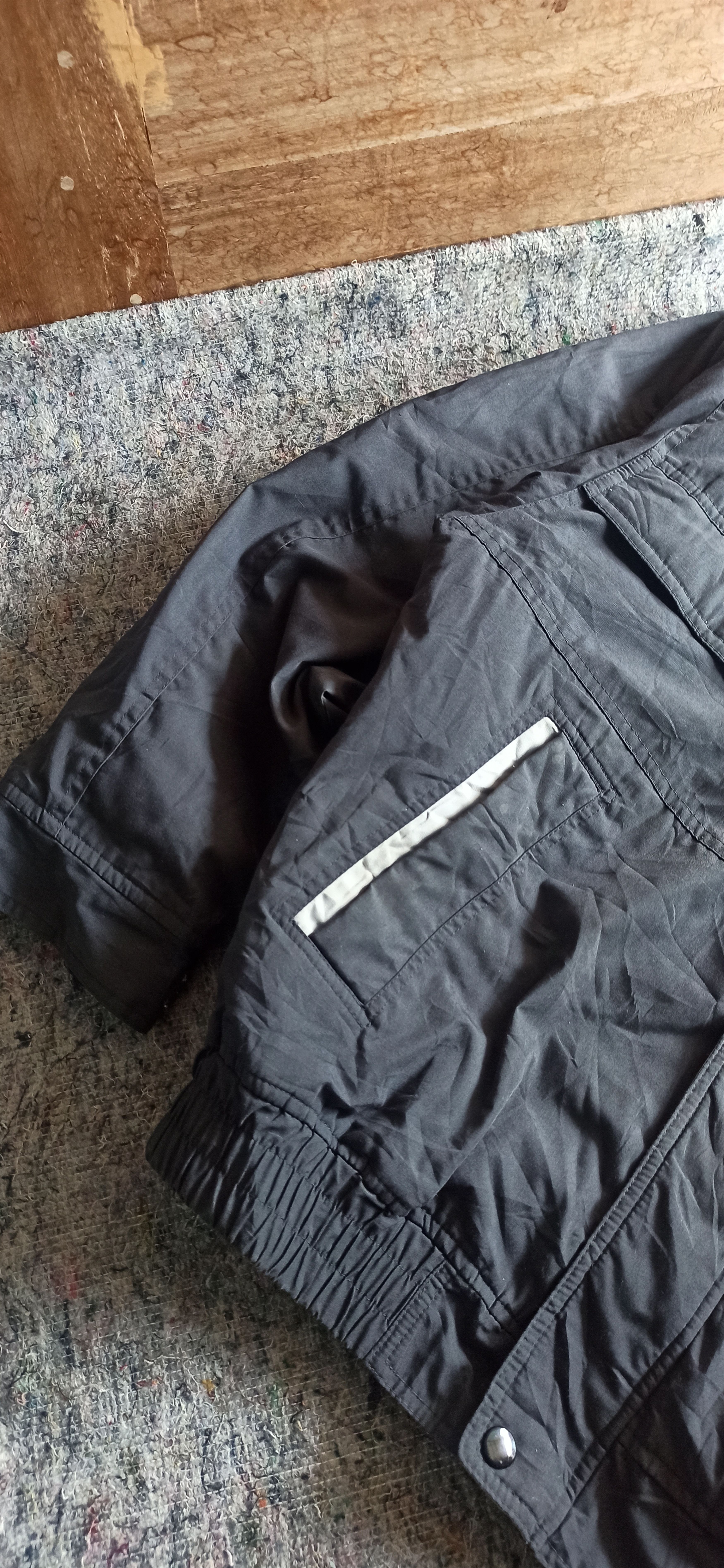 Vintage Nissan Racing Jacket Hood Black Grey