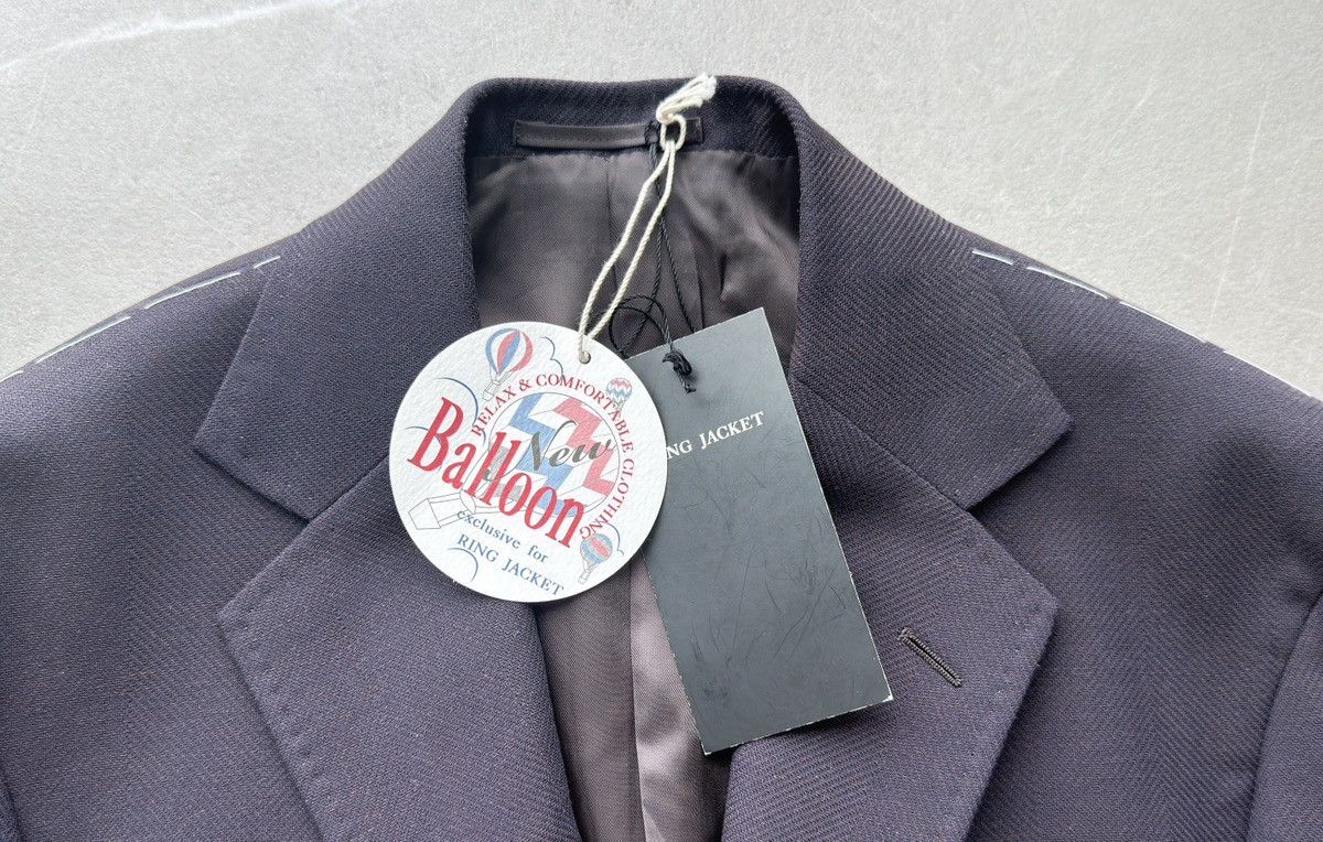 Ring Jacket Ring Jacket Mens Balloon Wool Japan Made 3 buttons Jacket Size 36R - 9 Thumbnail