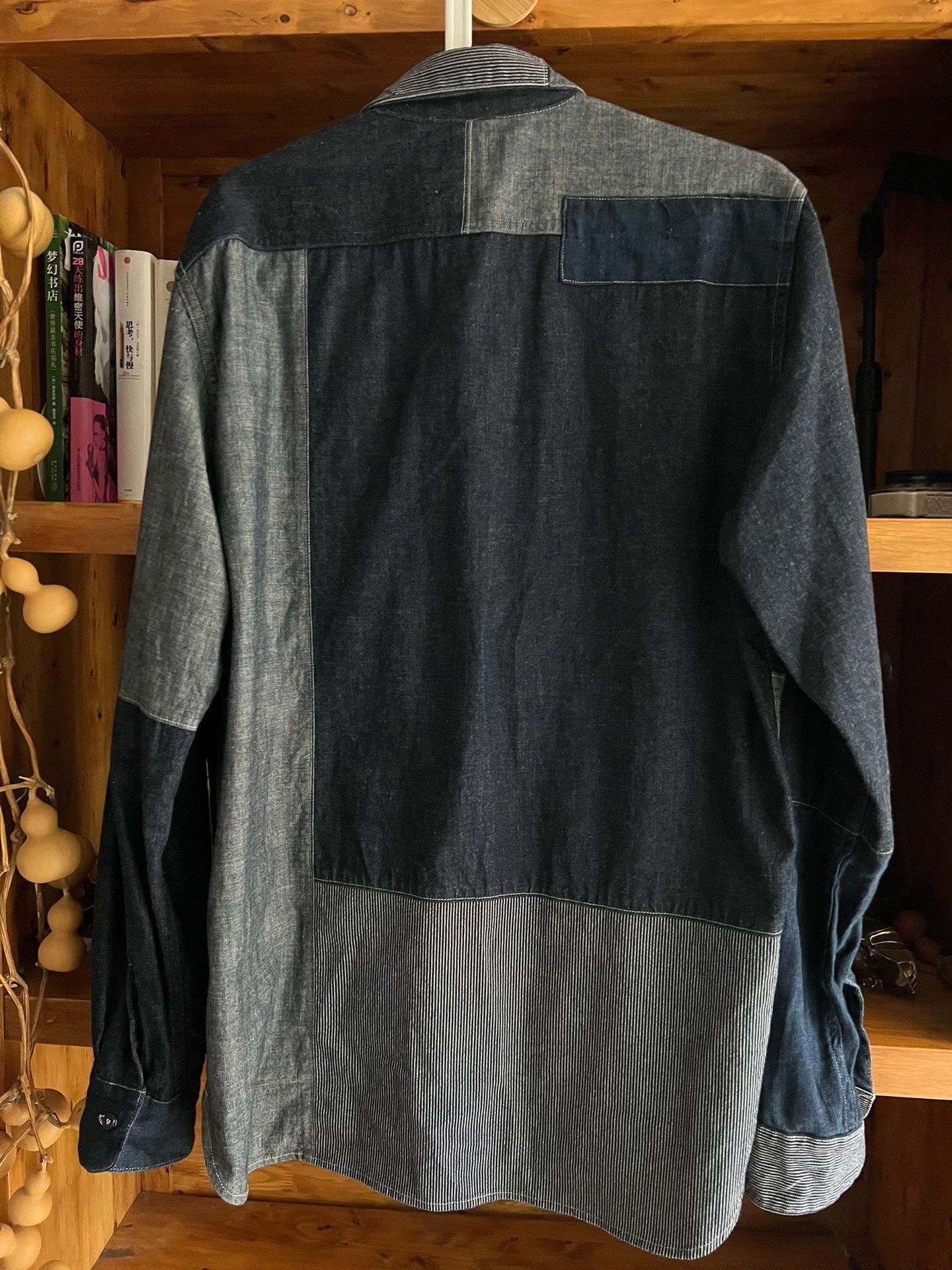 Nigel Cabourn Nigel Cabourn Indigo Patchwork Workwear Shirt Size US M / EU 48-50 / 2 - 5 Thumbnail