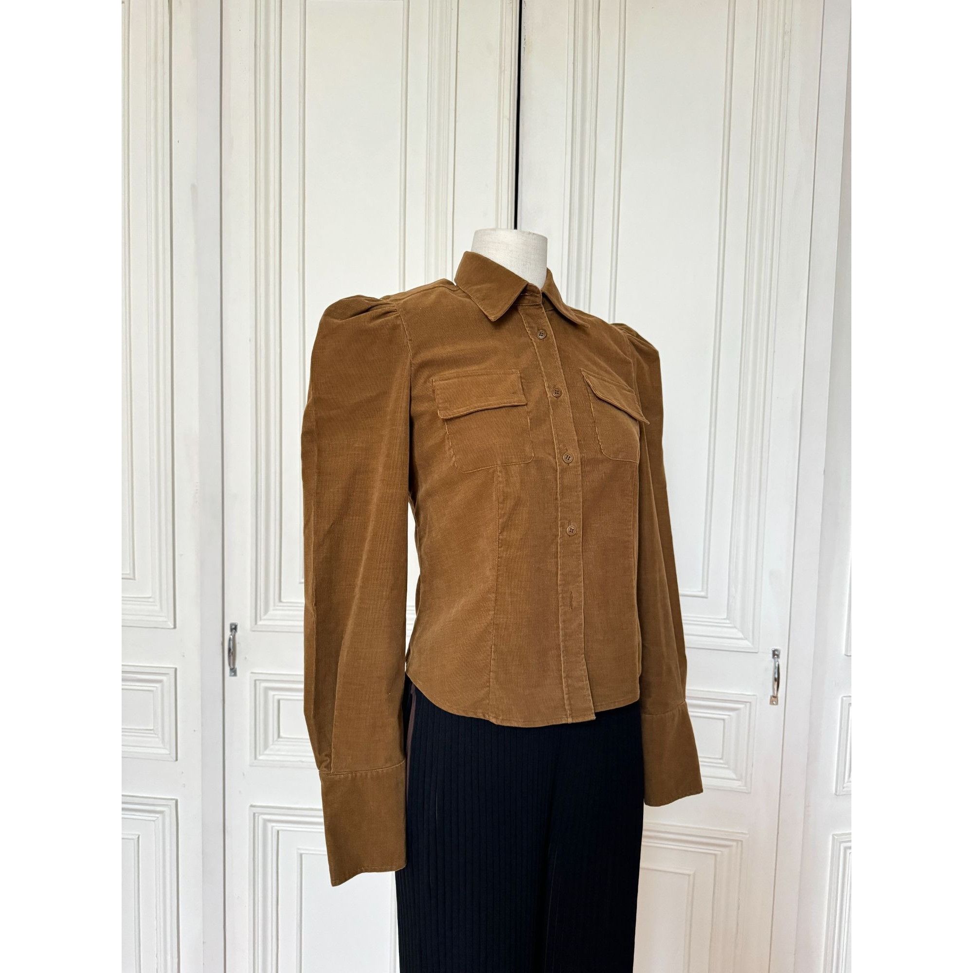Miu Miu Brown Corduroy Overshirt Size S / US 4 / IT 40 - 2 Thumbnail
