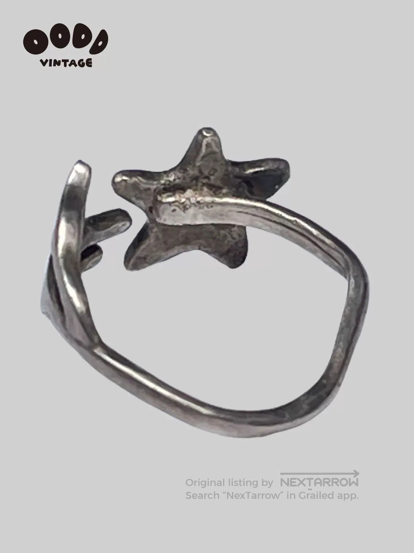 VINNY's Vintage Starfish Shaped Silver Ring. Size ONE SIZE - 8 Thumbnail