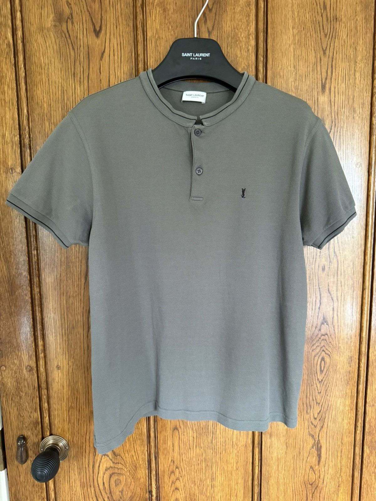 SS13 Saint Laurent ysl logo Cassandre polo t shirt Hedi