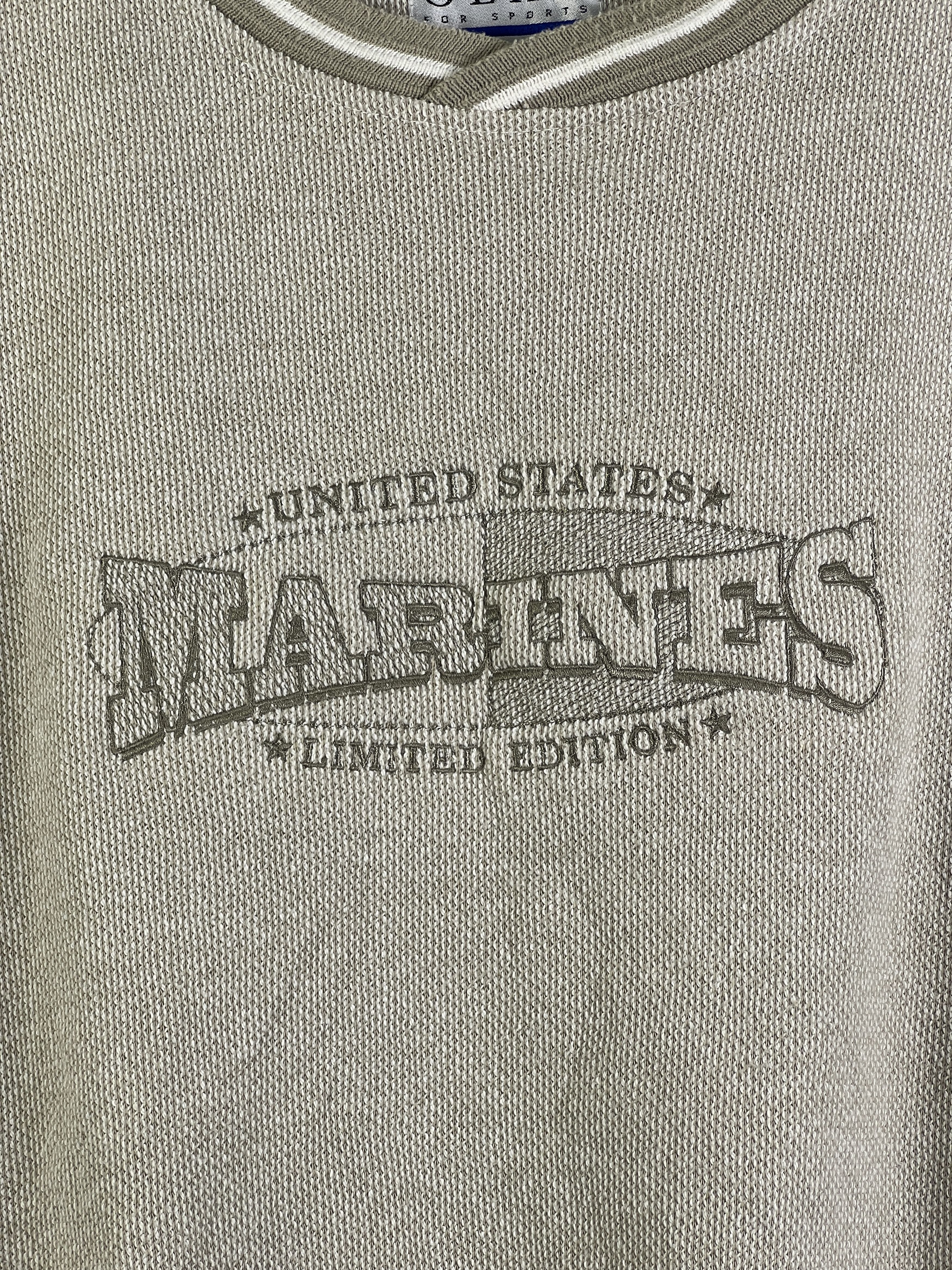 Vintage No.5094 Vintage US Marines Embroidery Graphic Sweatshirt (L) Size US L / EU 52-54 / 3 - 2 Thumbnail