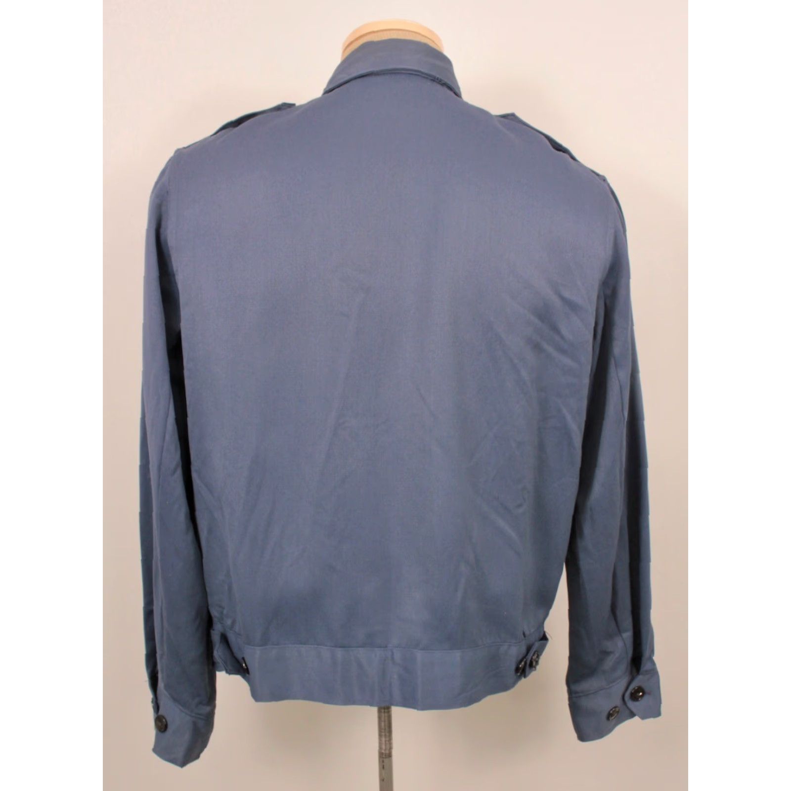 Vintage VINTAGE Men’s VTG 60s Blue Work Jacket 38 Regular Size Shirt Mens 1960s Topp Master Rayon Blend Work Jacket Size US XXS / EU 40 - 2 Thumbnail