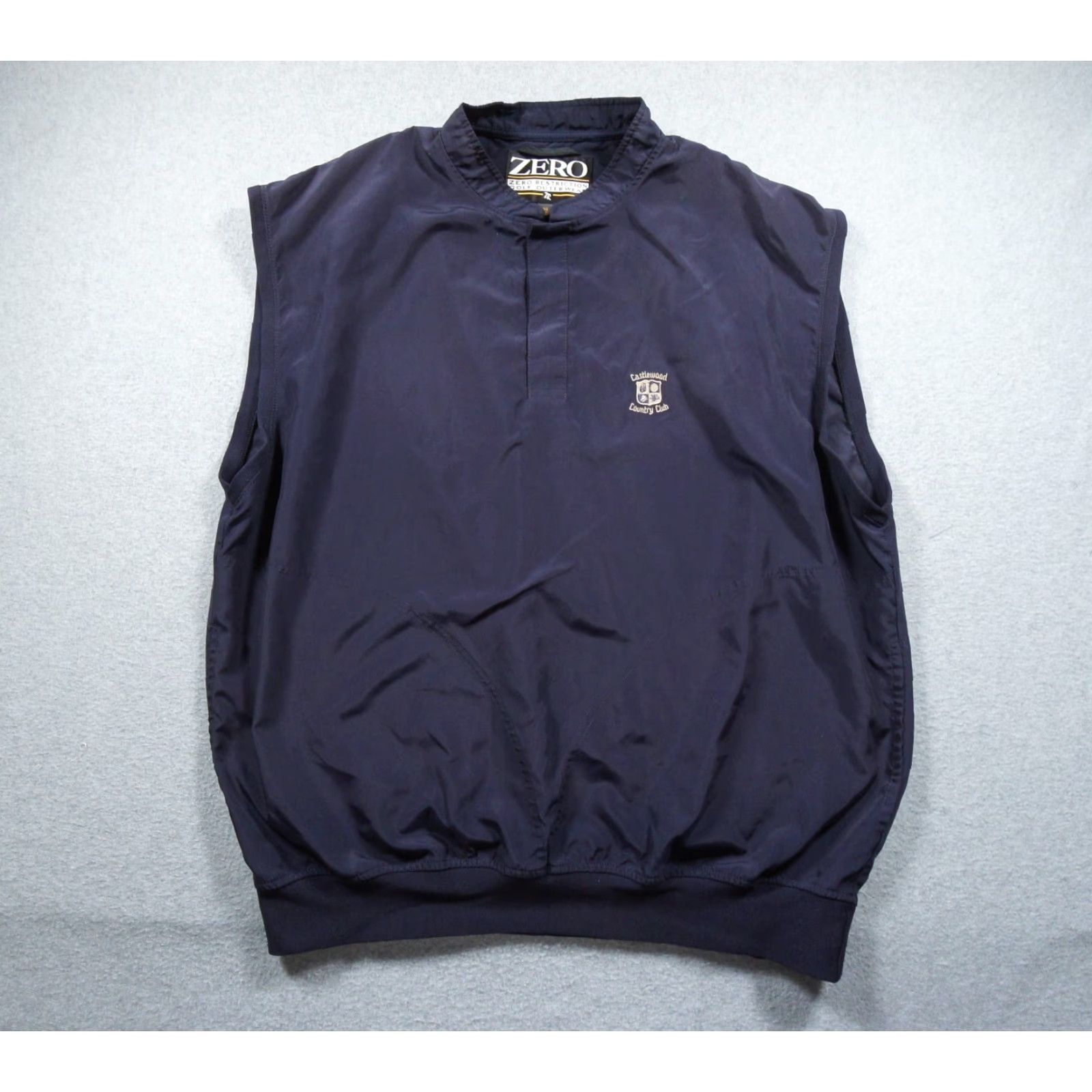 Vintage VINTAGE Zero Restriction Vest Mens XL Blue Windbreaker Golf Castlewood Mens XL Blue Windbreaker vest Size US XL / EU 56 / 4 - 2 Thumbnail