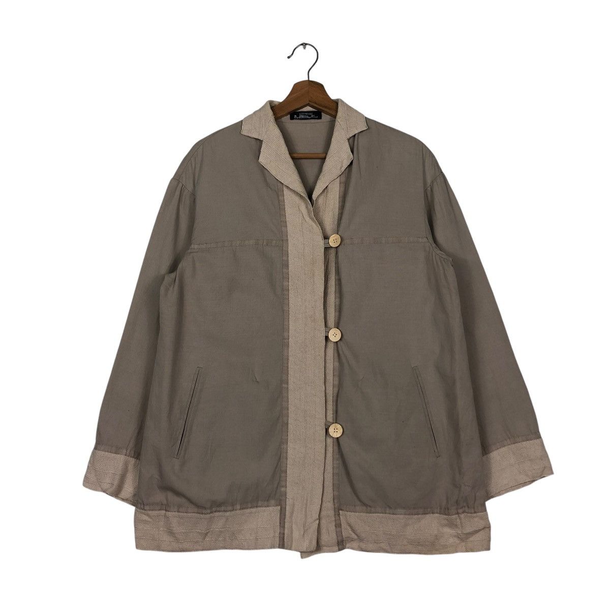 Issey Miyake 🔥VINTAGE ISSEY MIYAKE PERMANENTE MANDARIN BUTTON JACKET Size US M / EU 48-50 / 2 - 3 Thumbnail