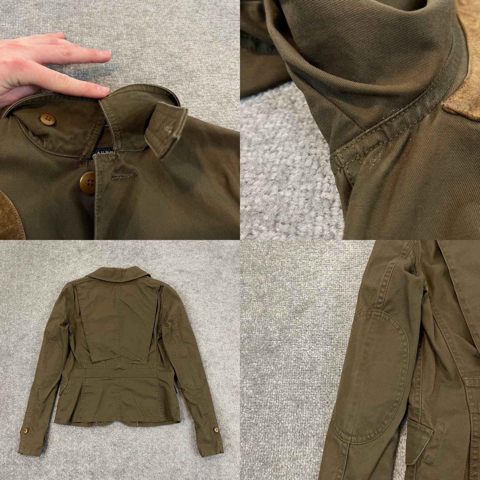 Ralph Lauren VINTAGE Ralph Lauren Jacket Women’s Size 4 Brown Calf Suede Equestrian Riding Shooting Casual Designer Size S / US 4 / IT 40 - 8 Thumbnail