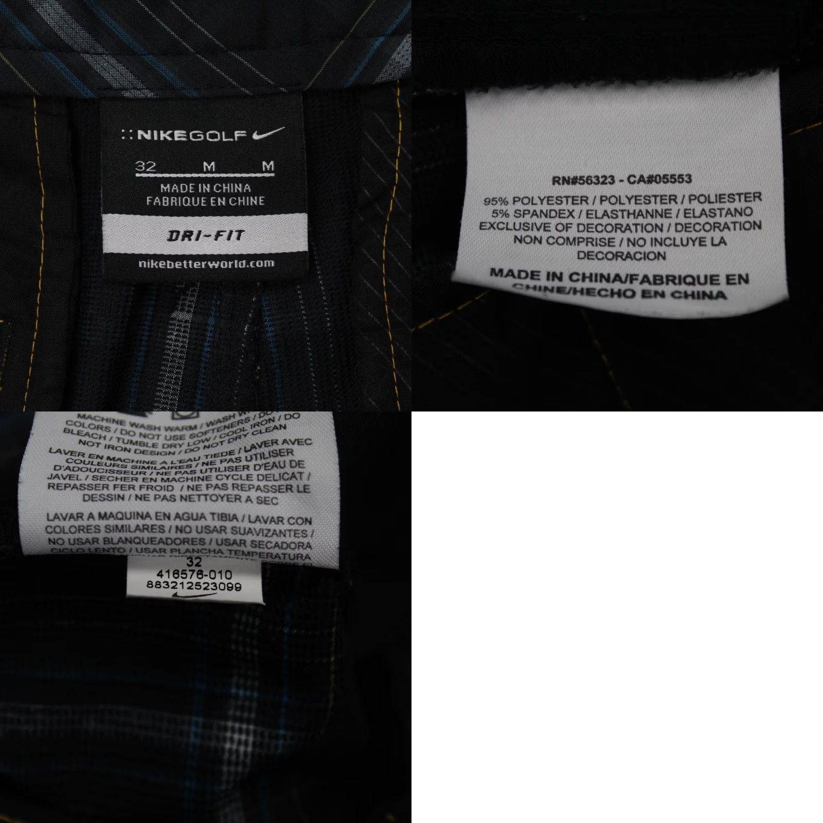 Nike Nike Golf Shorts Mens 32 Blue Plaid Dri-Fit Polyester Stretch Flat Front Casual Chino Pockets Slant 12in Inseam Men Mens 32 Size US 32 / EU 48 - 8 Thumbnail