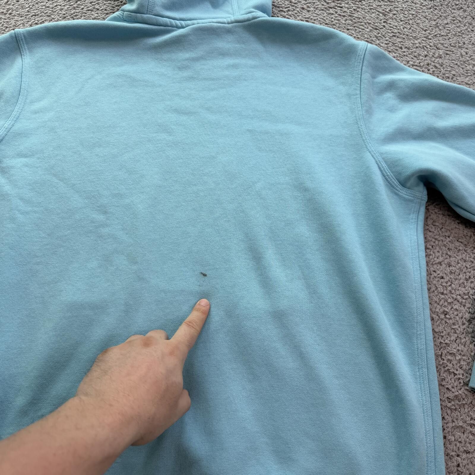 Nike Nike Mini Swoosh Hoodie Light Blue Pullover Sweatshirt L Size US L / EU 52-54 / 3 - 6 Thumbnail