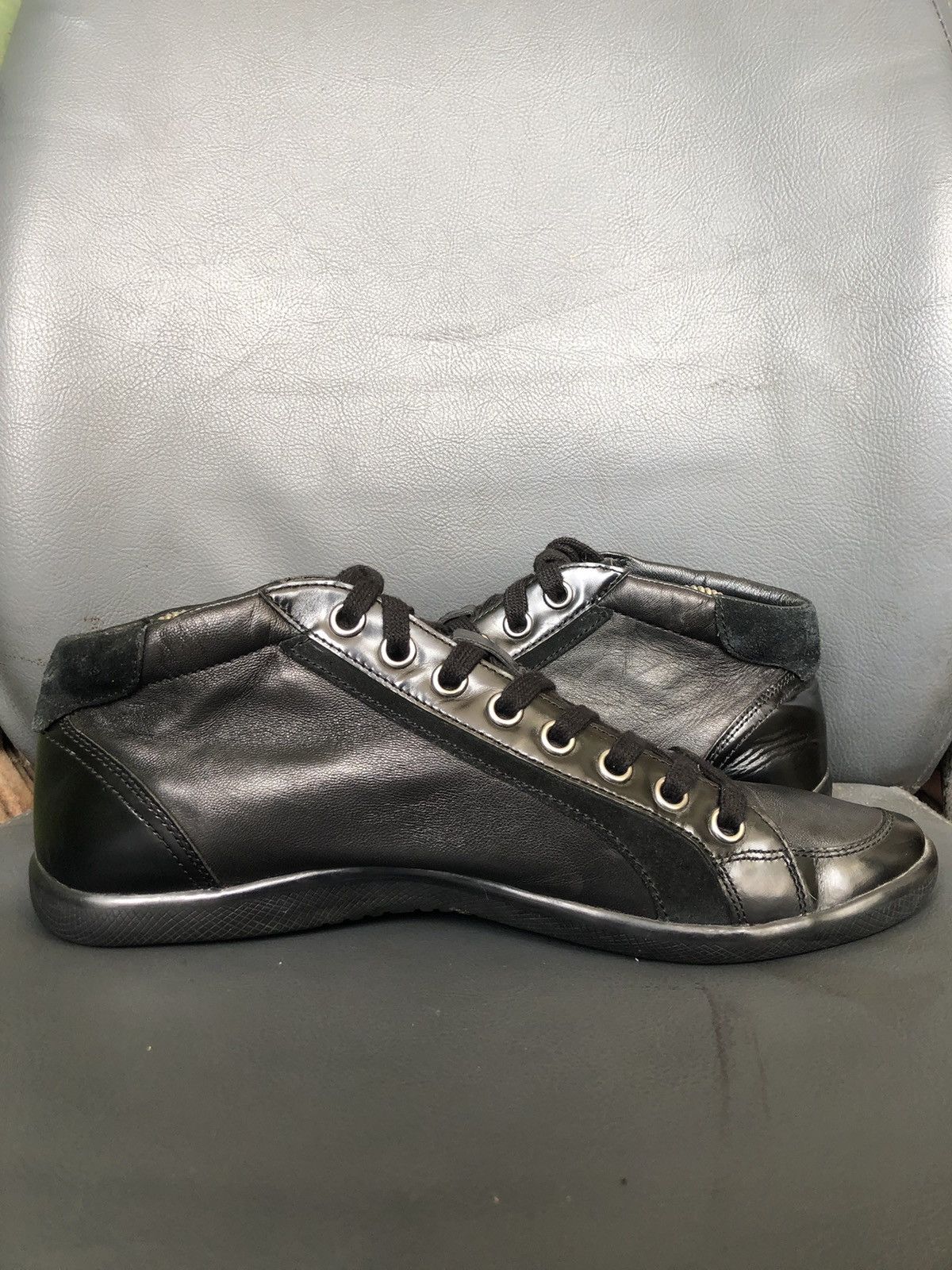 Prada Prada Blavk Calfskin Leather Men’s Sneakers Size 8.5 Size US 8.5 / EU 41-42 - 7 Thumbnail