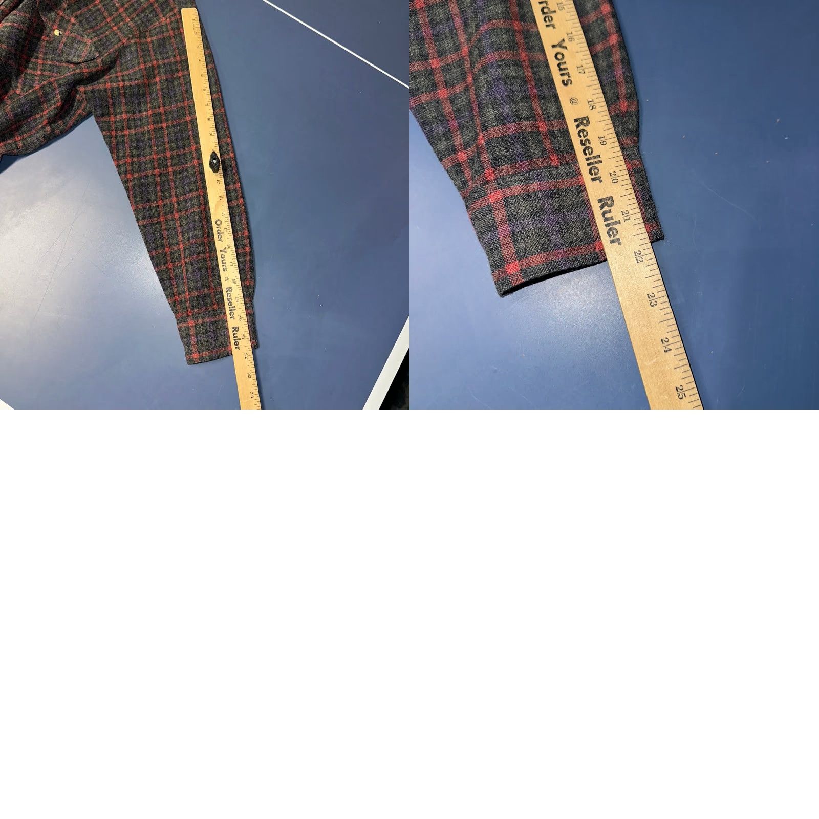 Sears VINTAGE Sears Roebuck Wool Flannel Shirt Mens L Red Gray Plaid Size US L / EU 52-54 / 3 - 10 Thumbnail