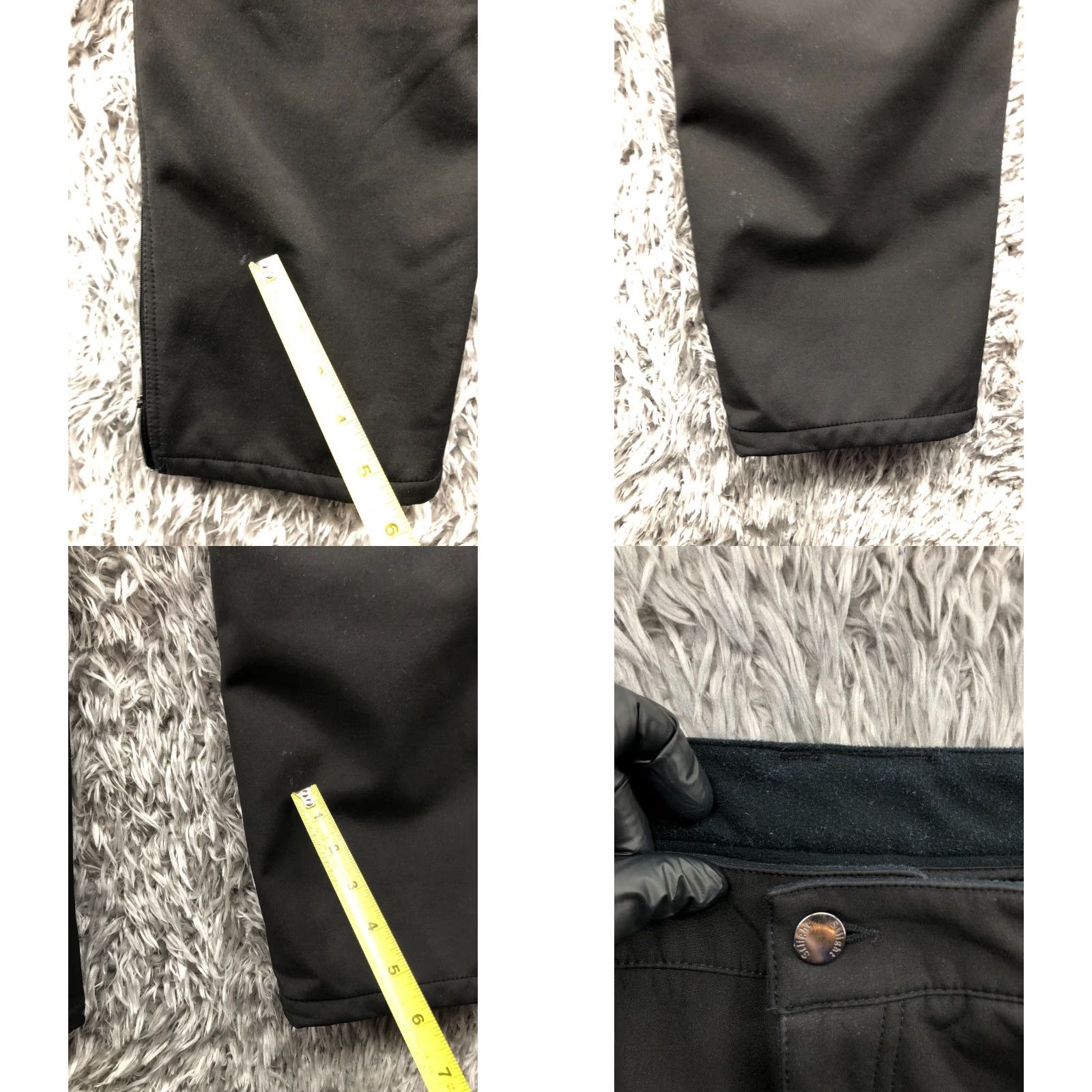 Vintage Stlight Pants Black 36x30 Regular Flat Front Straight Leg Pockets Zip Logo Knit Polyester Men Sz 36 Casual Travel Fall Winter Spring Mens Size US 36 / EU 52 - 8 Thumbnail