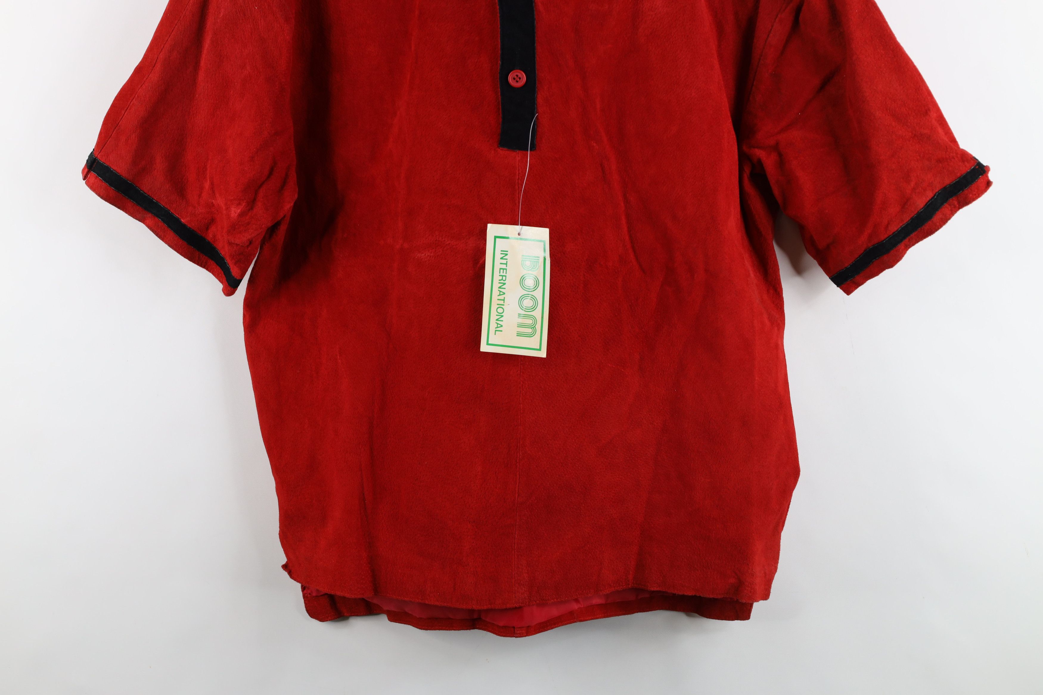 Vintage Deadstock Vintage 90s Streetwear Short Sleeve Suede Jacket Size US XL / EU 56 / 4 - 3 Thumbnail