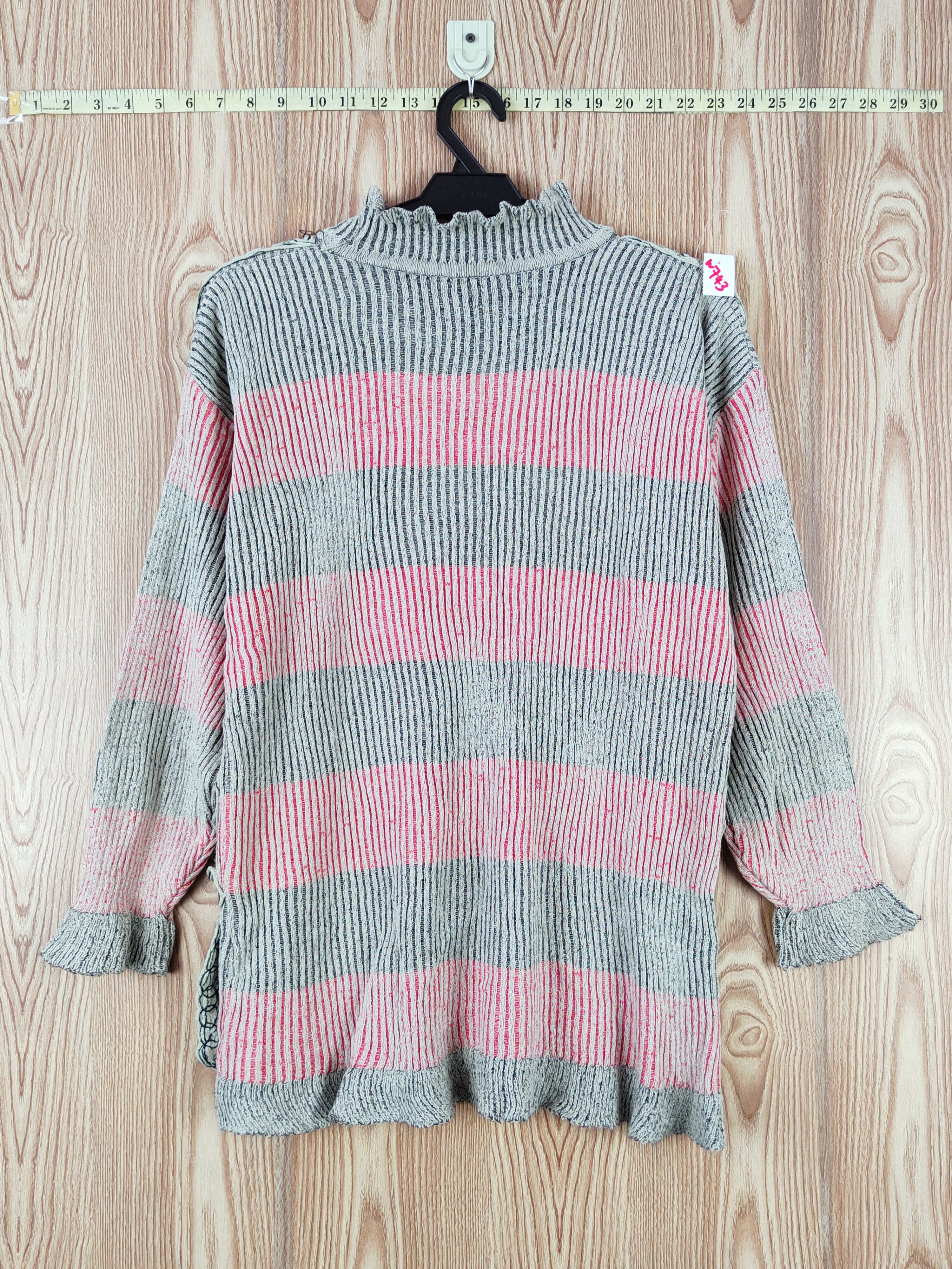 Vintage DL Peeress Mesh Net Striped Knit Like Kurt Cobain #W743 Size M / US 6-8 / IT 42-44 - 7 Thumbnail