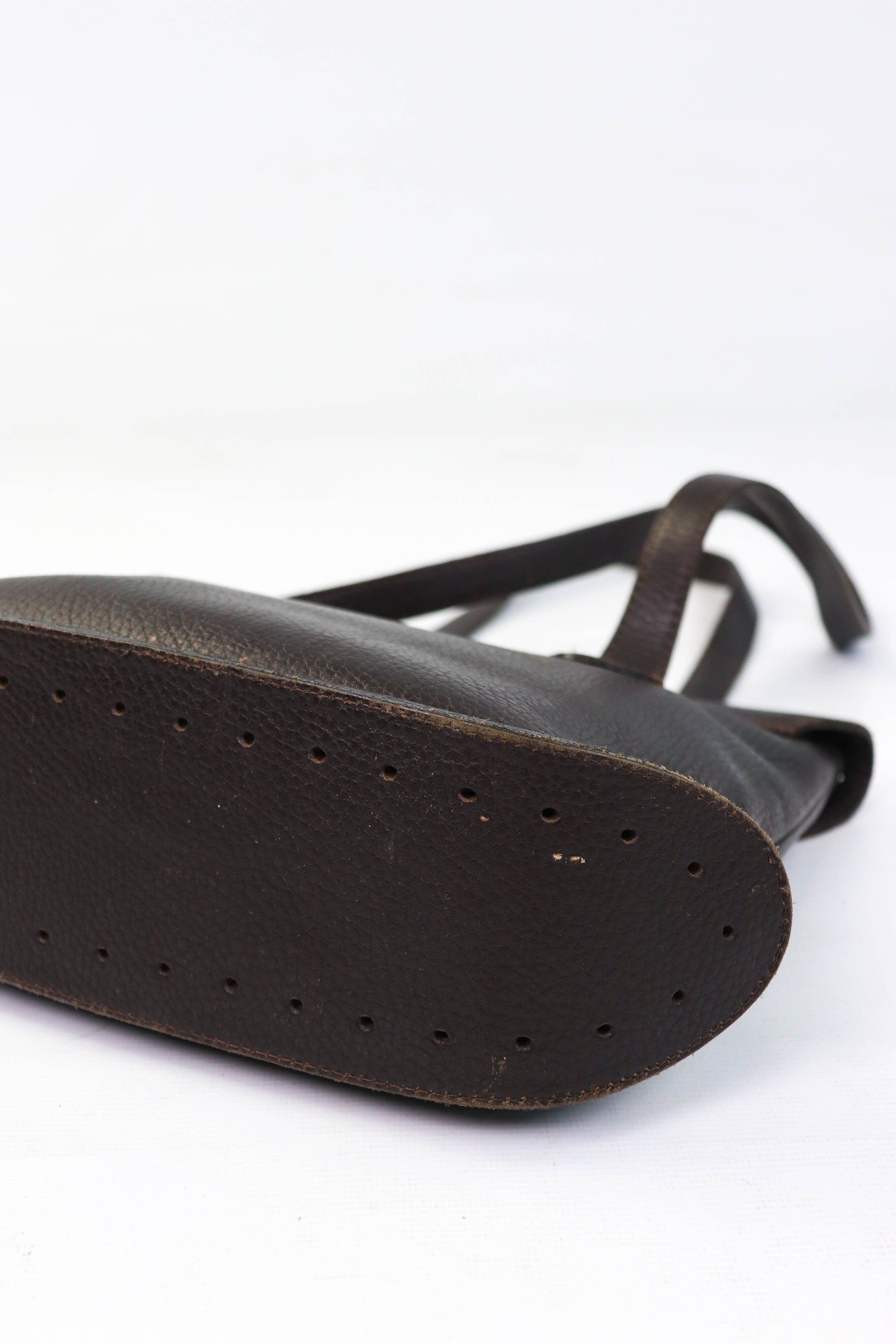Delvaux Delvaux Brown Grained Leather Handmade Artisan Shoulder Bag Size ONE SIZE - 9 Thumbnail