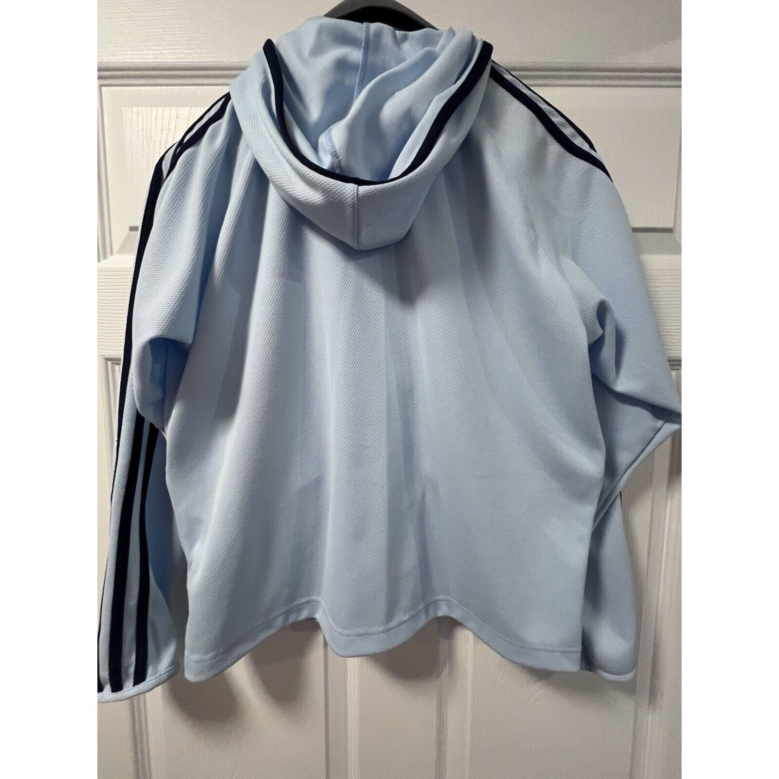 Adidas Adidas Women’s Medium Hooded Jacket Full Zip Light Blue Size M / US 6-8 / IT 42-44 - 9 Thumbnail