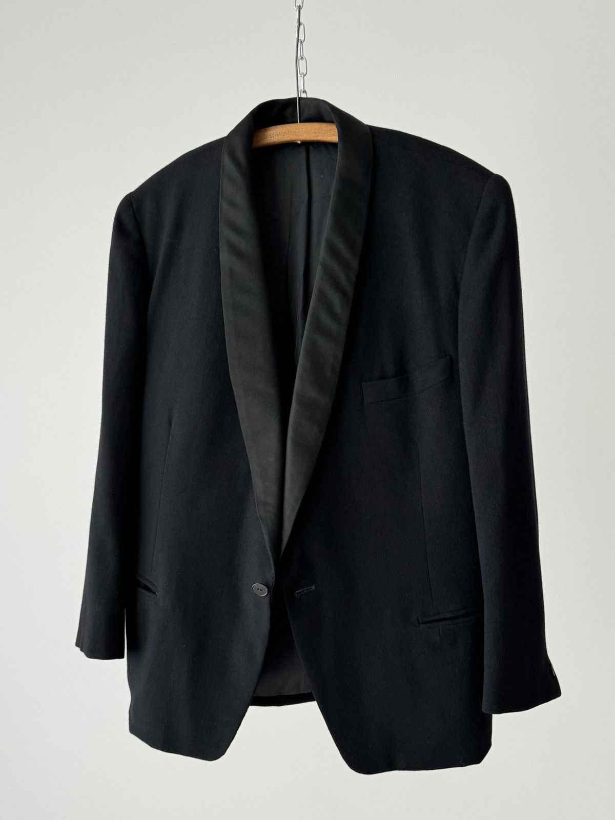 Savile Row Antique ≈1940s Tuxedo Black Tie Blazer Jacket Size US M / EU 48-50 / 2 - 2 Thumbnail