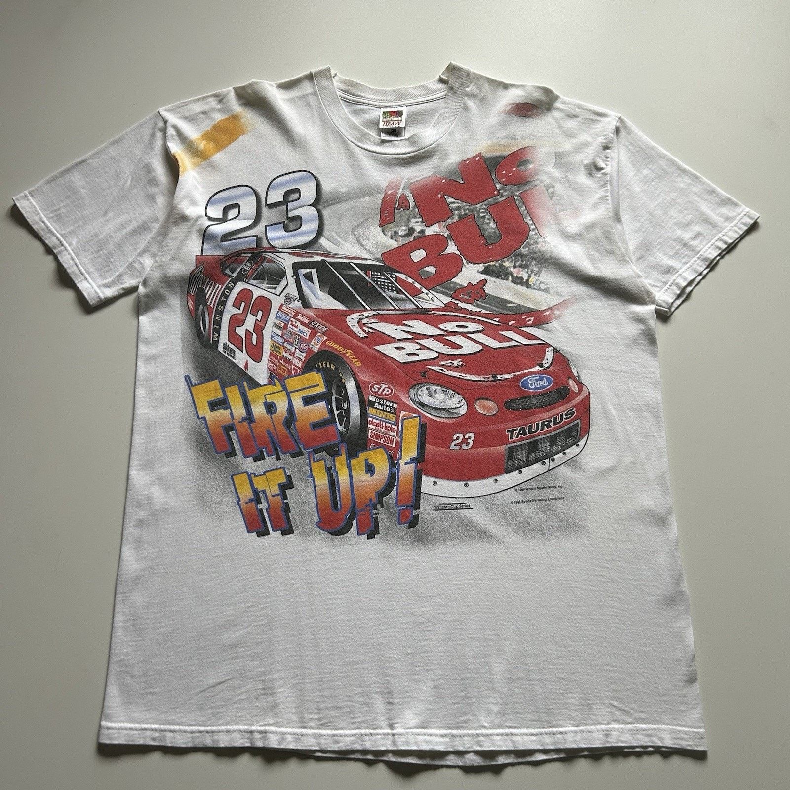 NASCAR × Vintage Vintage 90s NASCAR Mark Martin 6 shooter AOP t 