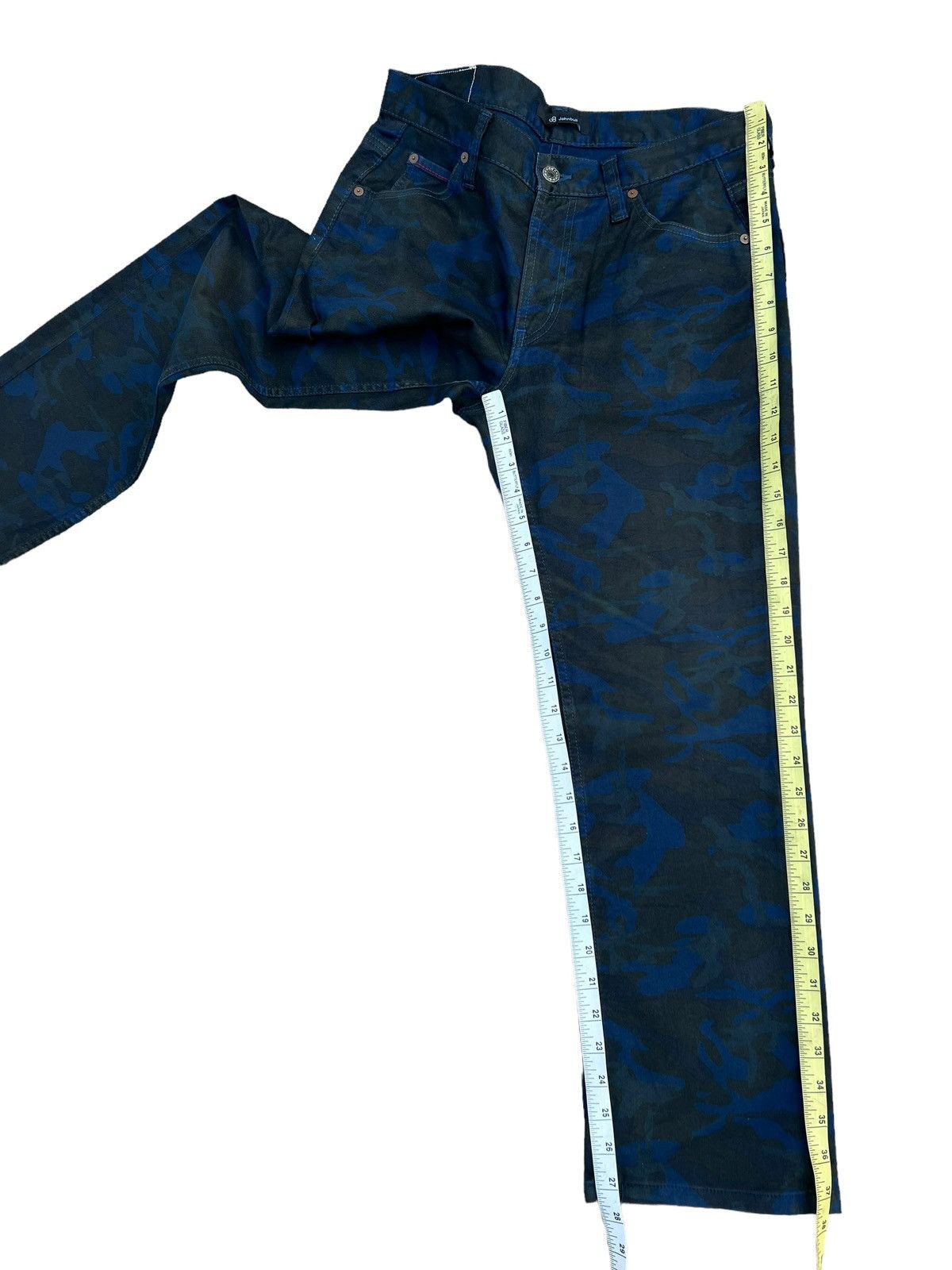 Johnbull Vintage Johnbull Japan Stretch Waxed Camo Cropped Jeans Size US 31 - 5 Thumbnail