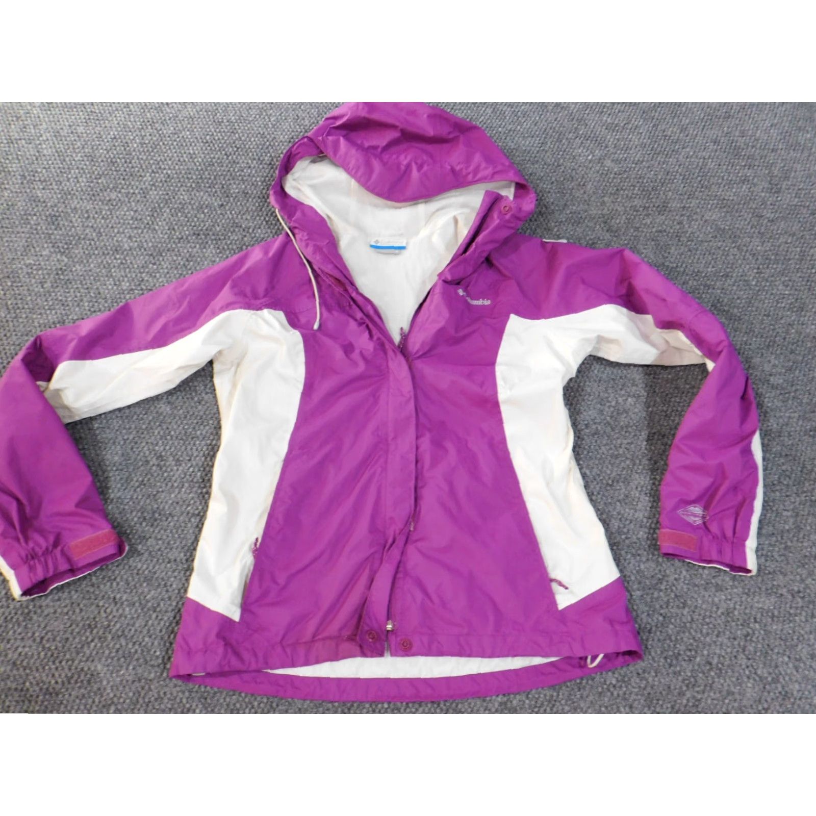 Vintage Columbia Windbreaker Jacket Womens Medium Purple Zip Outdoor Omni-TeC Lined Fall Spring Size M / US 6-8 / IT 42-44 - 2 Thumbnail
