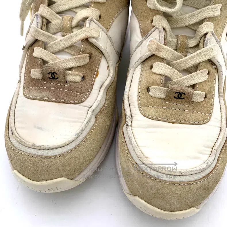 Chanel Chanel Colour-matched double C suede lace casual flat snea Size US 8.5 / IT 38.5 - 8 Thumbnail