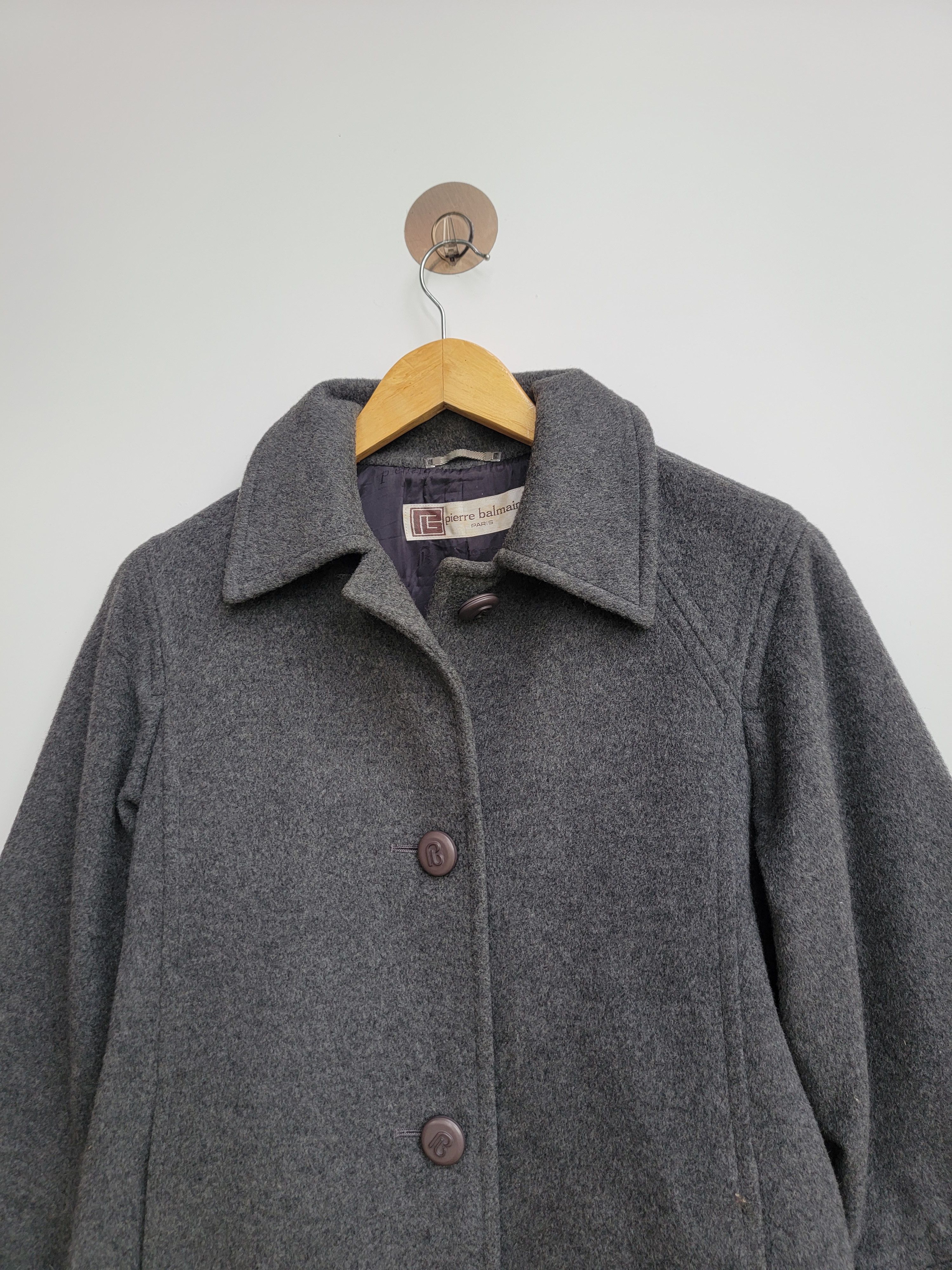 Pierre Balmain × Vintage Pierre Balmaim Paris Wool Long Jacket Size US M / EU 48-50 / 2 - 5 Thumbnail