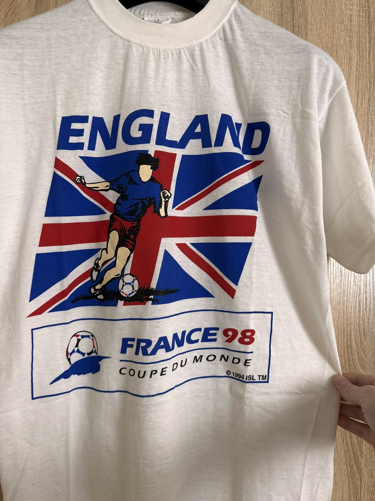 Vintage 🔥 1994 England France 1998 World Cup Vintage T Shirt Soccer Size US L / EU 52-54 / 3 - 3 Thumbnail
