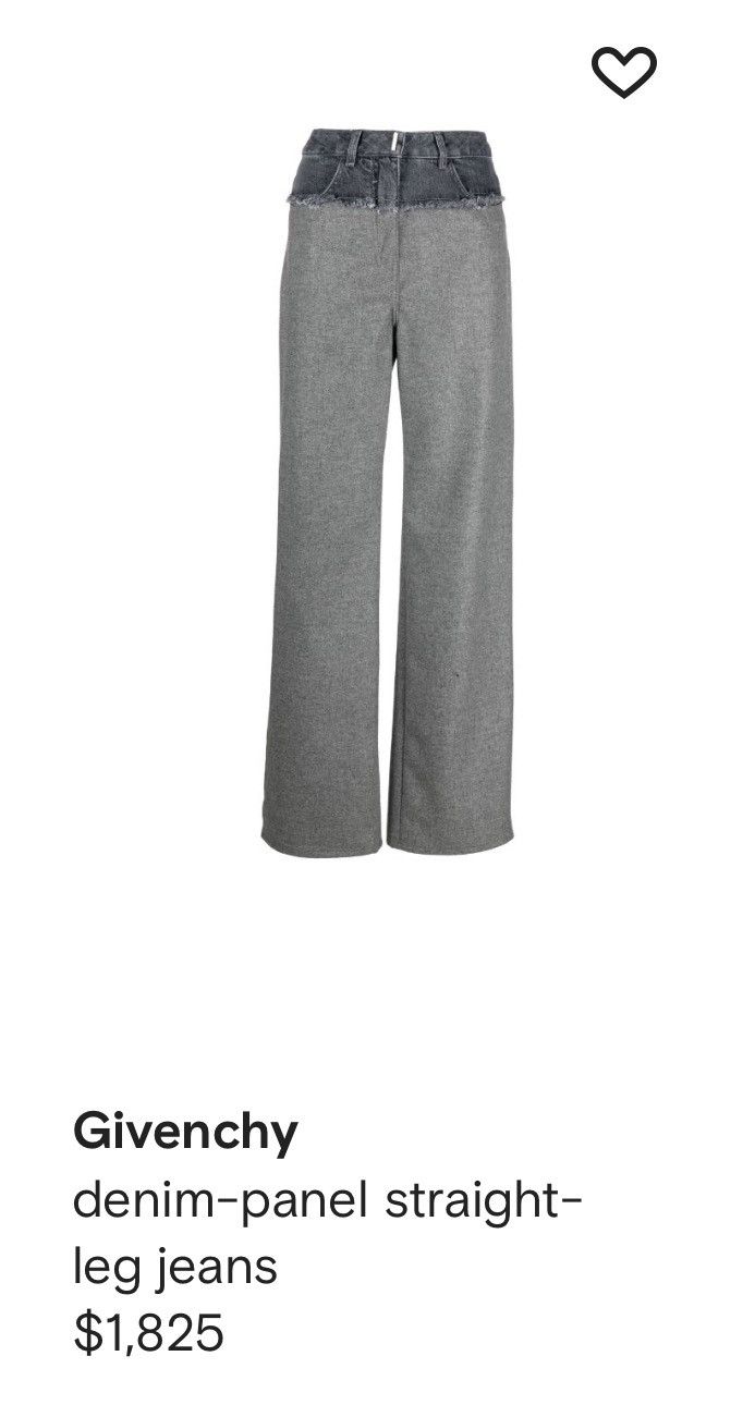 Givenchy $1,820 hybrid paneled denim/wool trouser Size US 30 / EU 46 - 2 Thumbnail