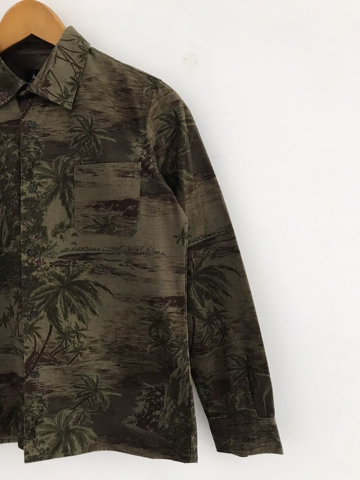 A.P.C. APC Over Printed Mountain Beach Motive Long Sleeve Shirt Size US S / EU 44-46 / 1 - 3 Thumbnail
