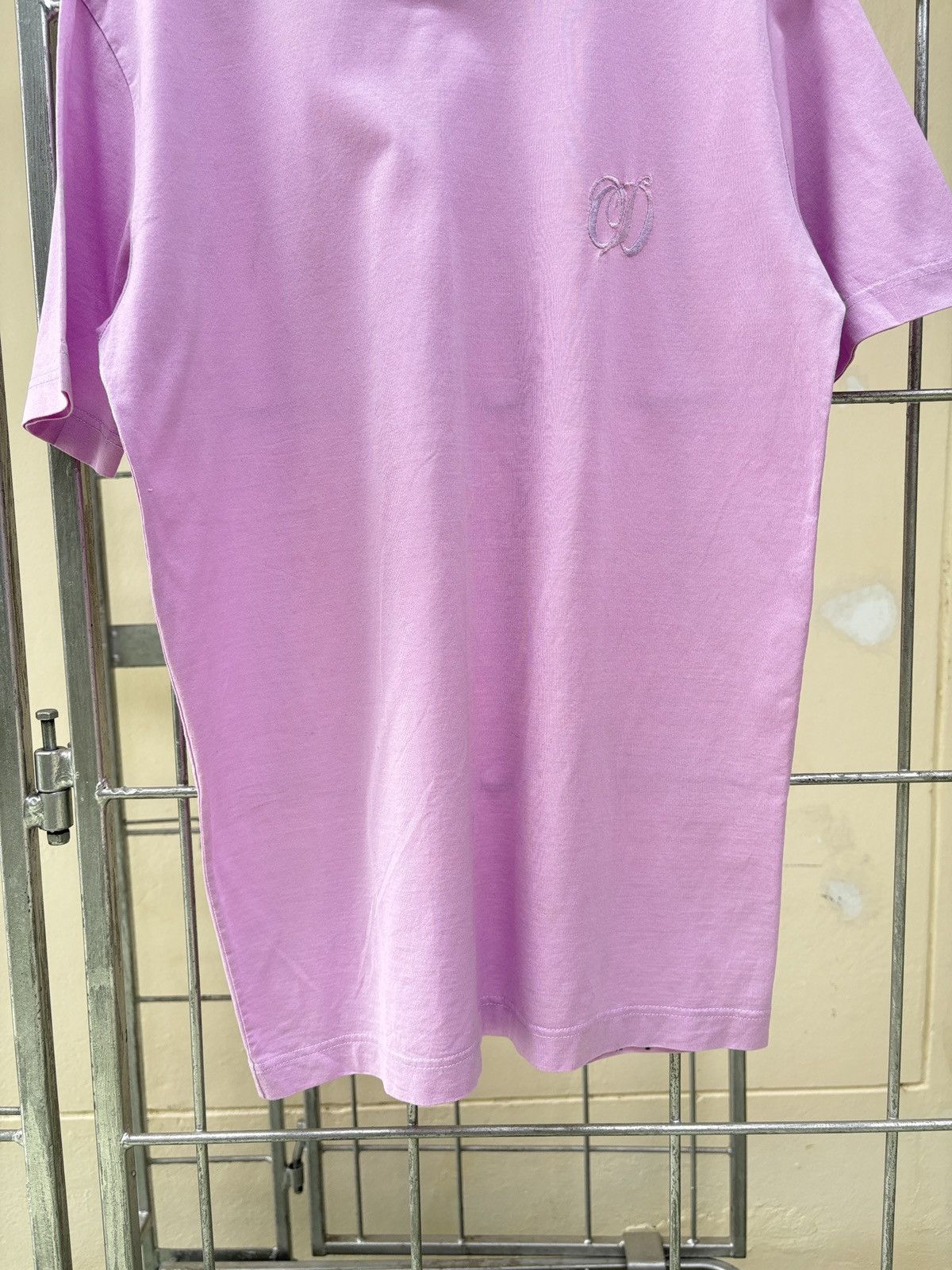 Dior Christian Dior CD embroidery logo pink tee Size S / US 4 / IT 40 - 8 Thumbnail