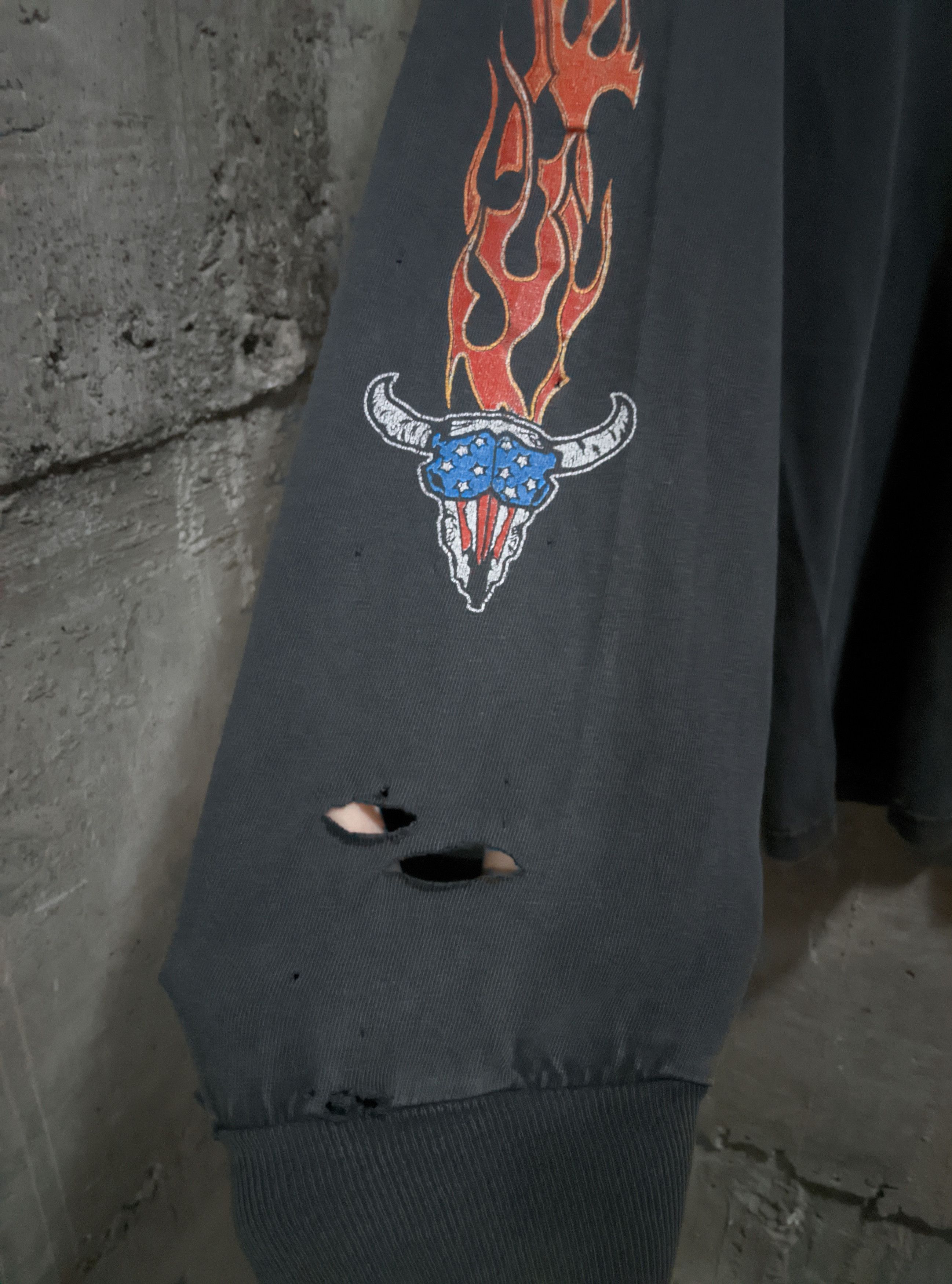West Coast Choppers Vintage 90s flame sleeves sun fade distressed erd wcc Size US XL / EU 56 / 4 - 7 Thumbnail
