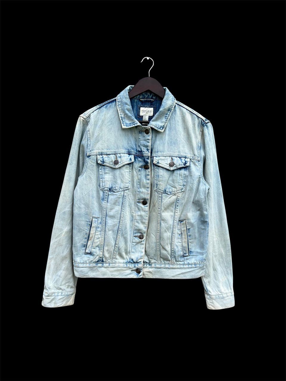 Forever 21 Denim Jacket Distress Style Colour