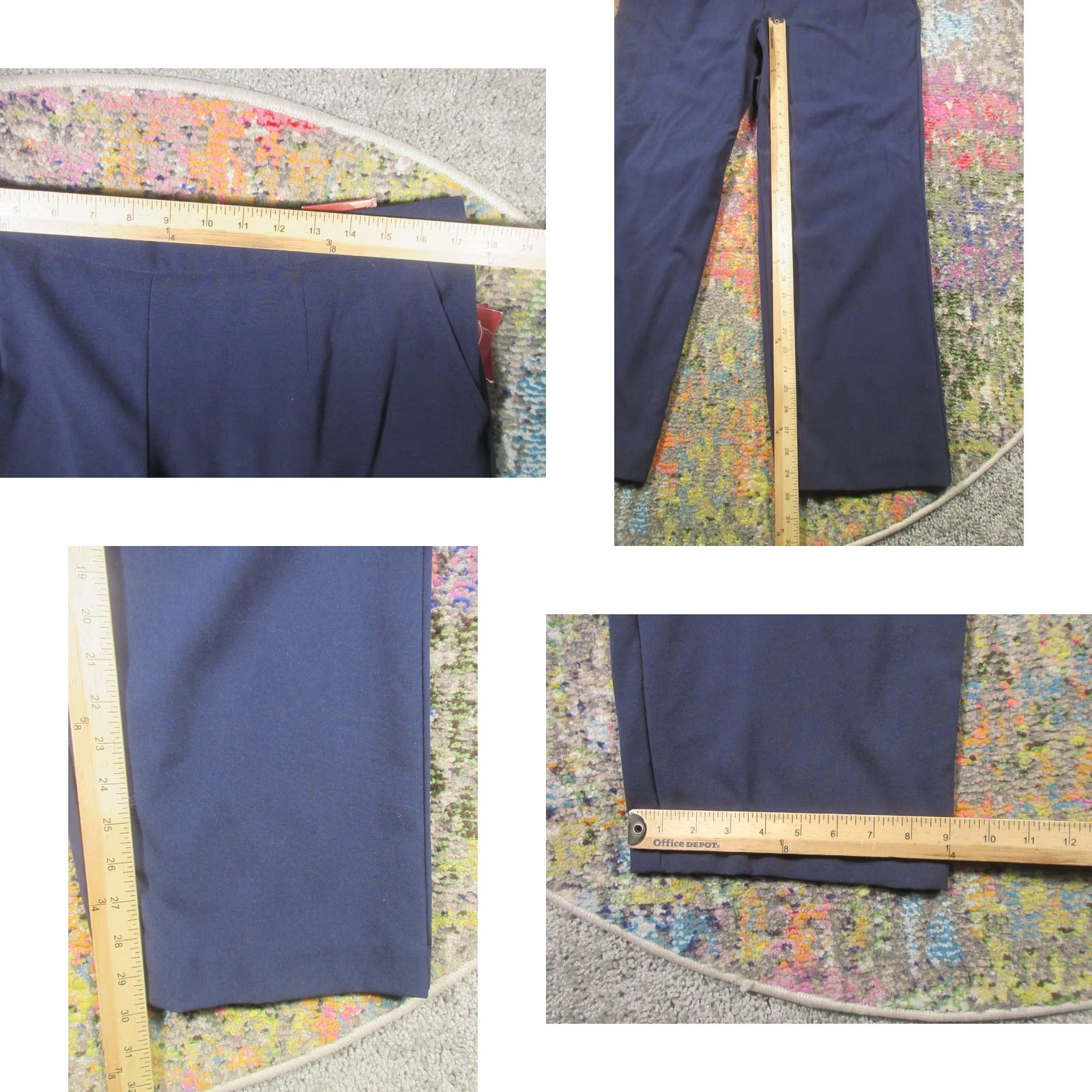 JM Collection JM Collection Pants Dress Pants Womens 16W Petite Navy Blue Flat Front Straight Leg NWT Size 38" / US 16 / IT 52 - 8 Thumbnail