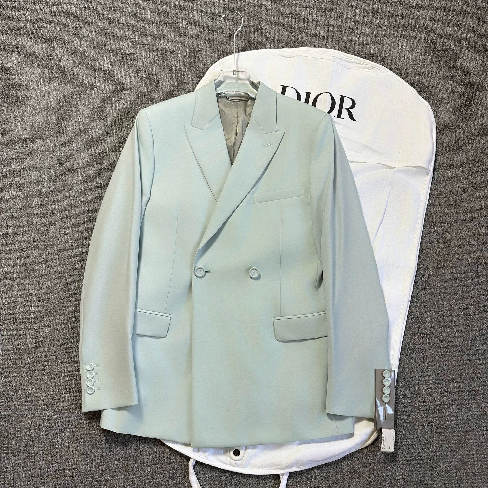 Dior Dior Man Light Blue Wool Suit Jacket Size US M / EU 48-50 / 2 - 1 Thumbnail
