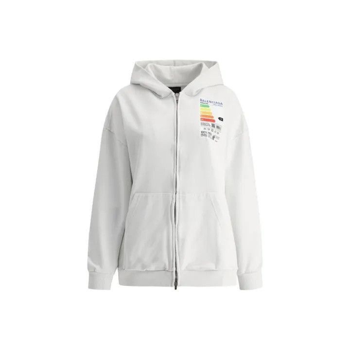 Balenciaga Balenciaga White Logo Hoodie for Women 0079-2507 Size XS / US 0-2 / IT 36-38 - 1 Thumbnail