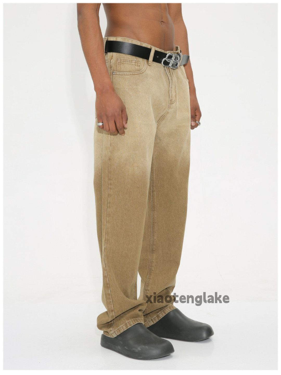Jean × Vintage washed faded tie dye gradient loose skate hiphop jeans Size US 32 / EU 48 - 3 Thumbnail