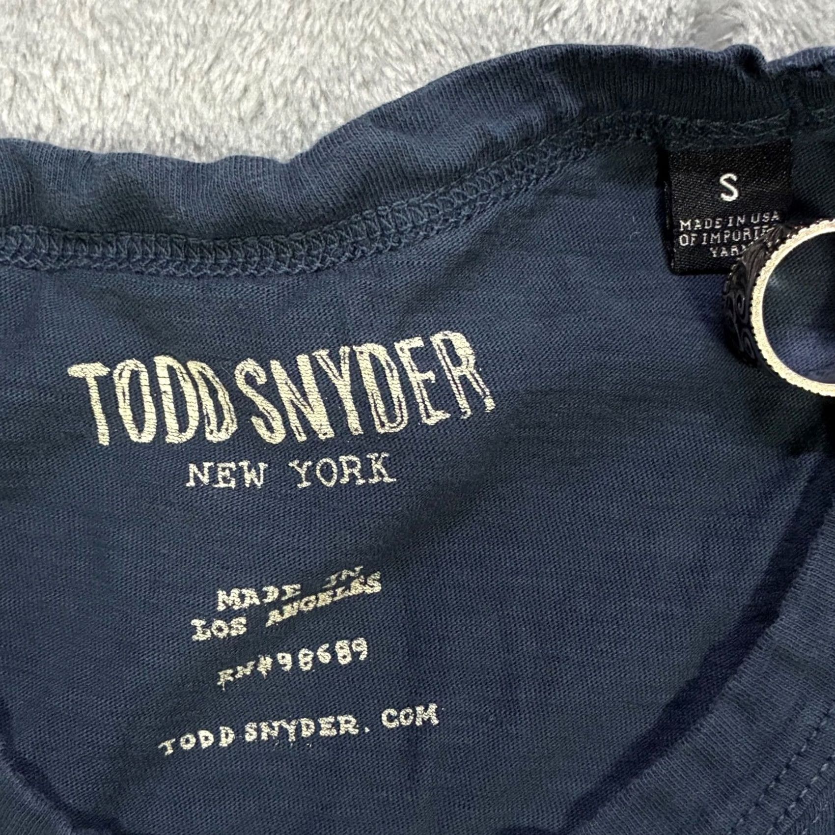 Todd Snyder Todd Snyder New York Dark Blue Long Sleeve Pocket T Shirt Men's S Size US S / EU 44-46 / 1 - 5 Thumbnail