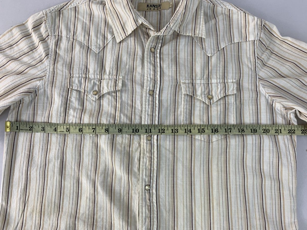Kansai Yamamoto Hype Kansai Jeans Kansai Yamamoto Striped Button Up Shirt Size US L / EU 52-54 / 3 - 5 Thumbnail