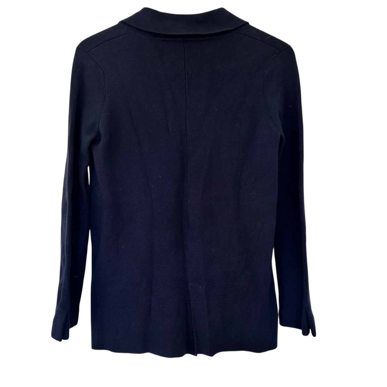 Other Cotton by Autumn Cashmere Navy Button Front Sweater Sz S Size S / US 4 / IT 40 - 3 Thumbnail