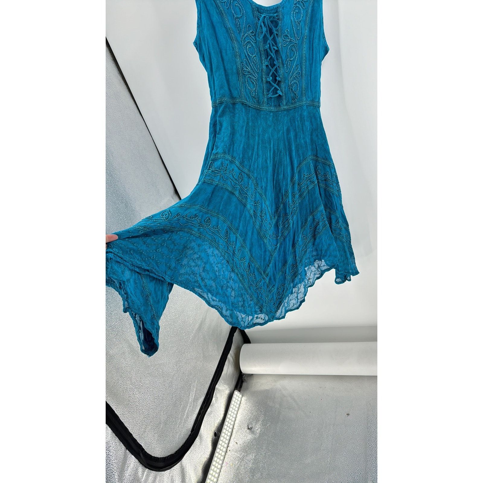Other Sakkas Calleea Mid Length Embroidered cap sleeve Corset Dres Size XL / US 12-14 / IT 48-50 - 4 Thumbnail